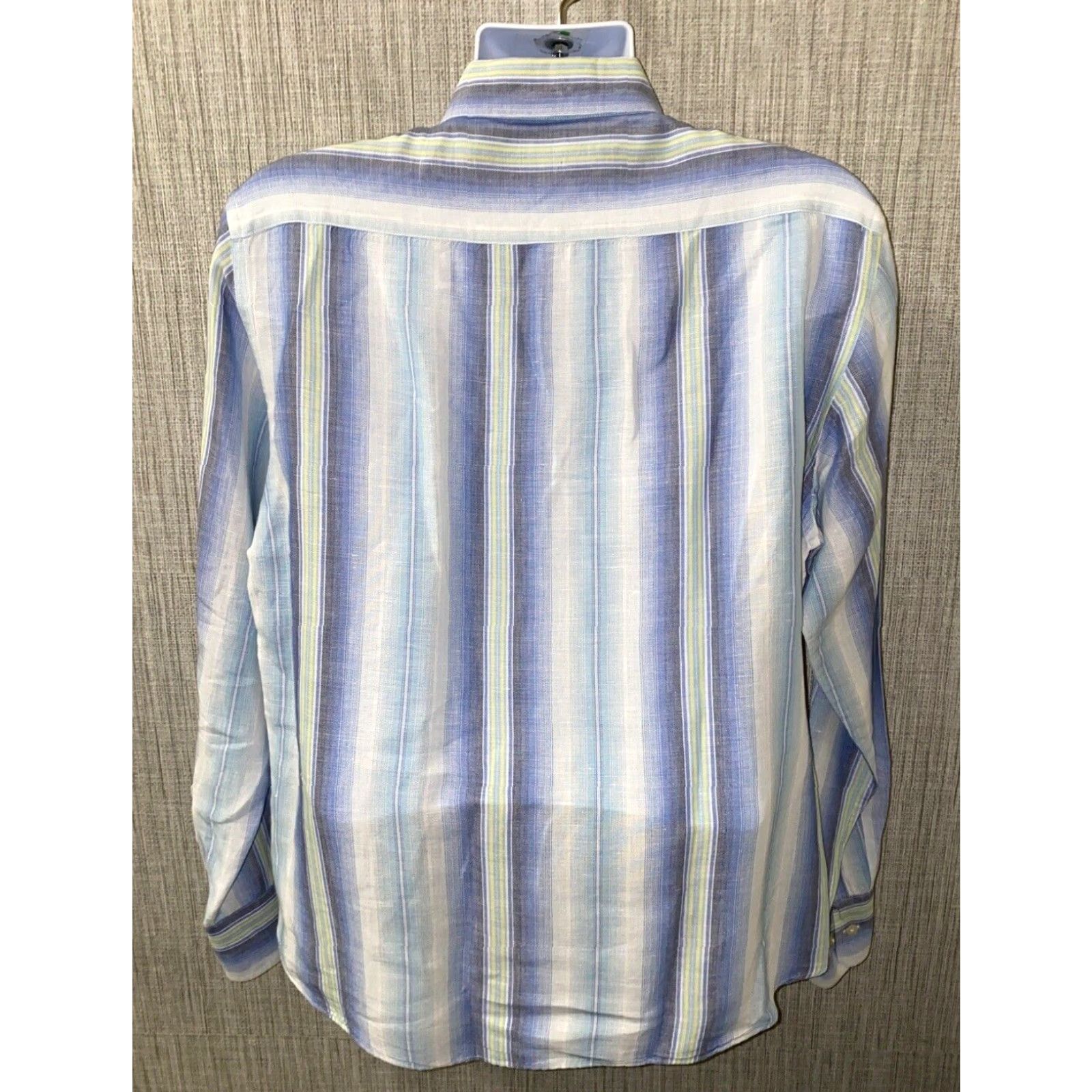 Celio Celio Shirt Mens Size L Multicolor Striped Button-Front Long Sleeve Casual Colorful Regular Fit Size US L / EU 52-54 / 3 - 5 Thumbnail
