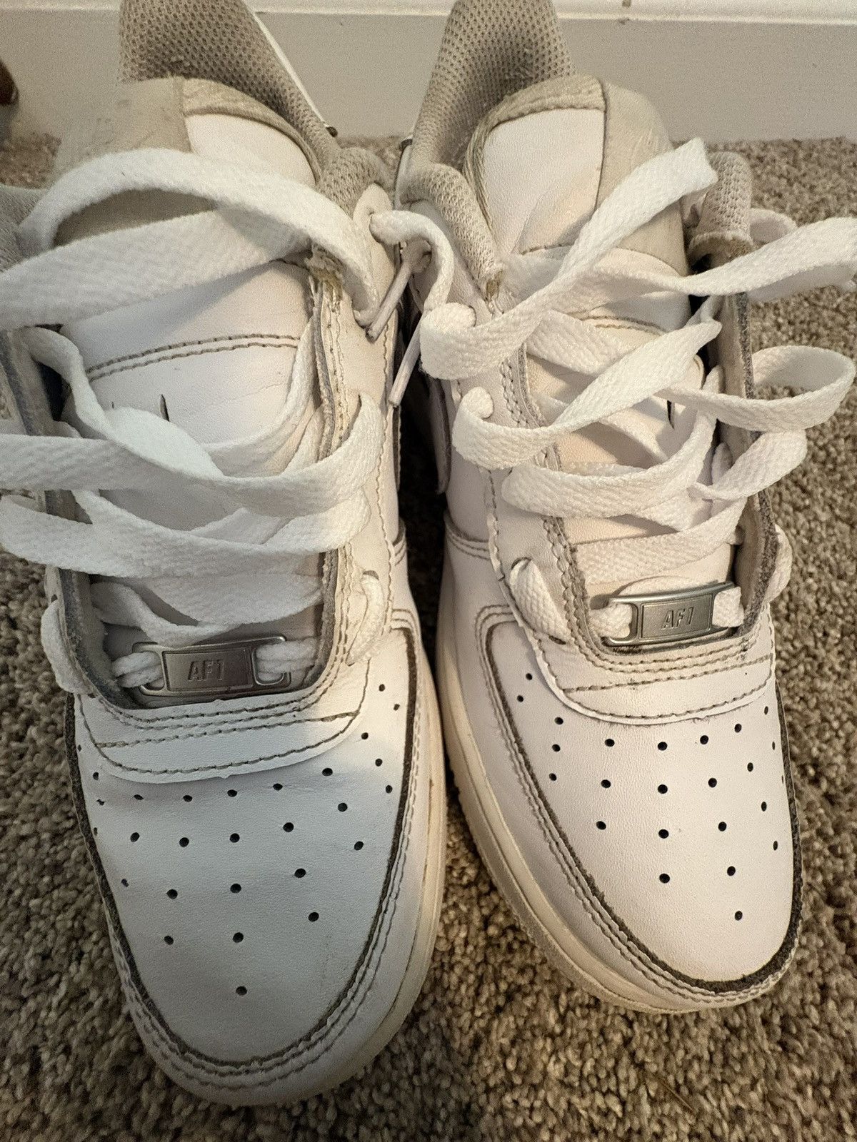 Nike White AF1’s Size US 6 / EU 39 - 3 Thumbnail