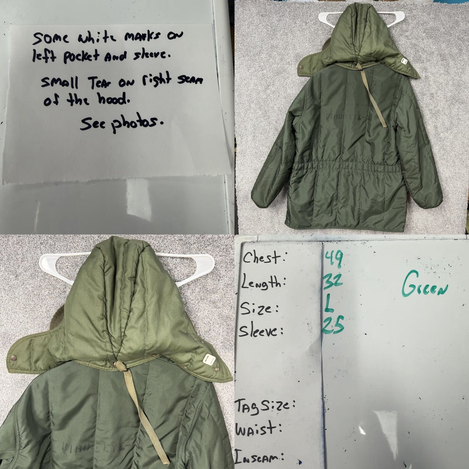 Refrigiwear VTG RefrigiWear Parka Coat Mens L Green 80s Insulated Hooded Workwear Gorpcore USA Parka Mens L Green 80s Size US L / EU 52-54 / 3 - 11 Thumbnail