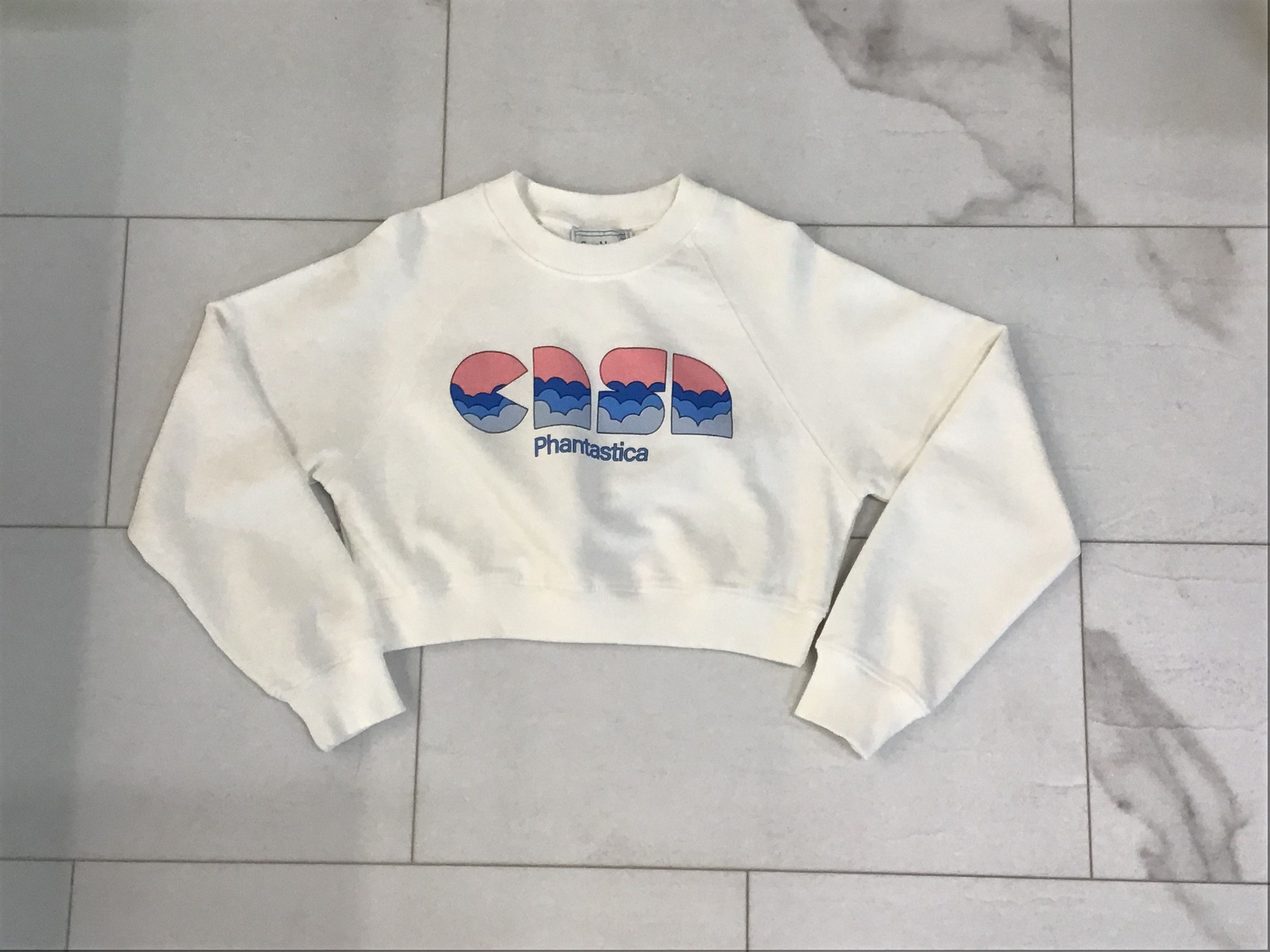 Casablanca Casablanca Casa Clouds Cropped Sweatshirt Size L / US 10 / IT 46 - 1 Thumbnail