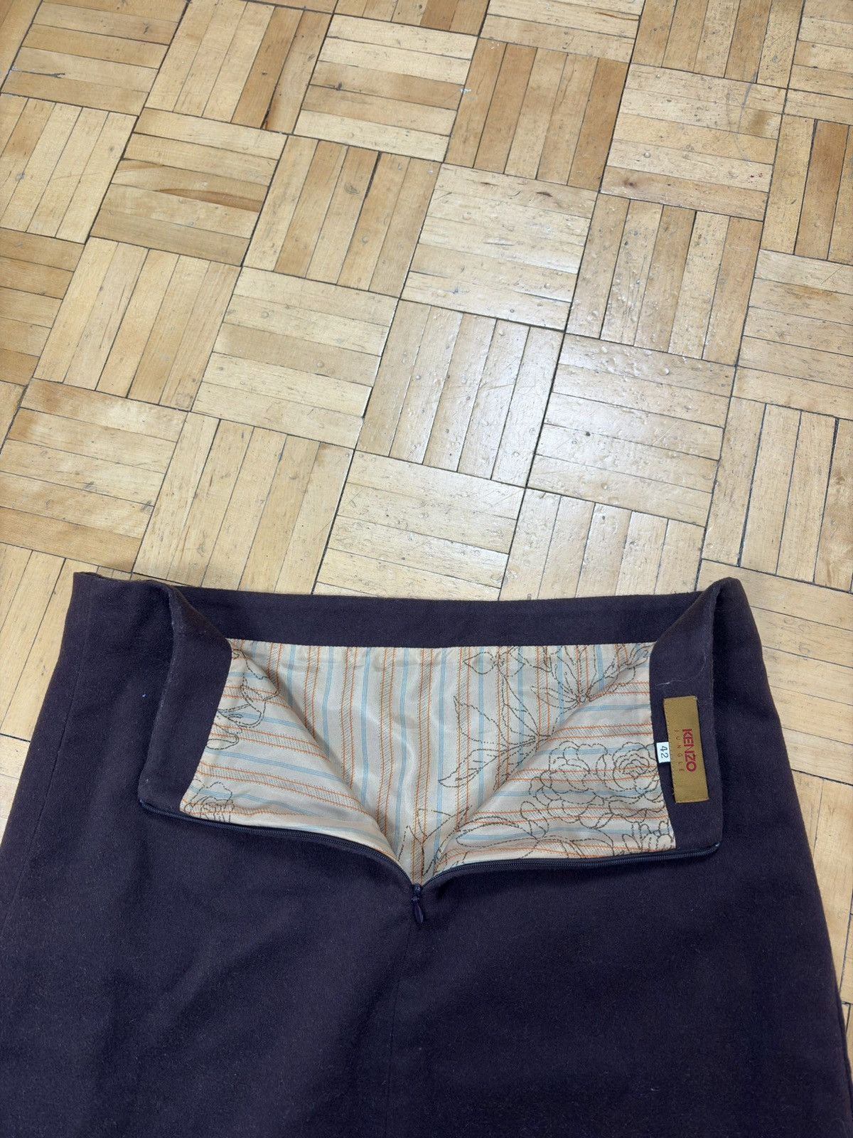 Kenzo Kenzo Jungle Wool Skirt 42FR grannycore Size 30" / US 8 / IT 44 - 9 Thumbnail