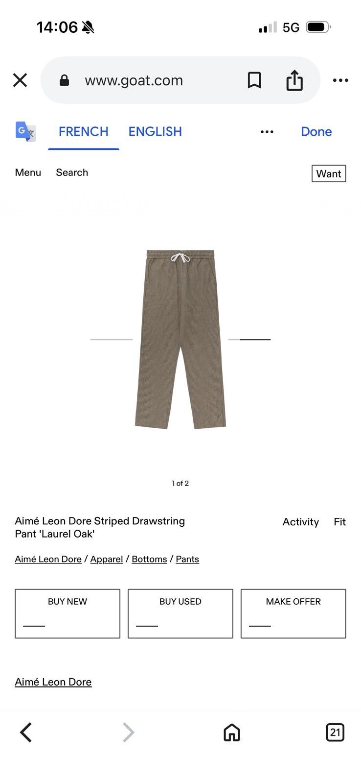 Aime Leon Dore AIME LEON DORE pants STUDY REAL TAPE MASUREMENTS IN PHOTOS Size US 29 - 14 Thumbnail
