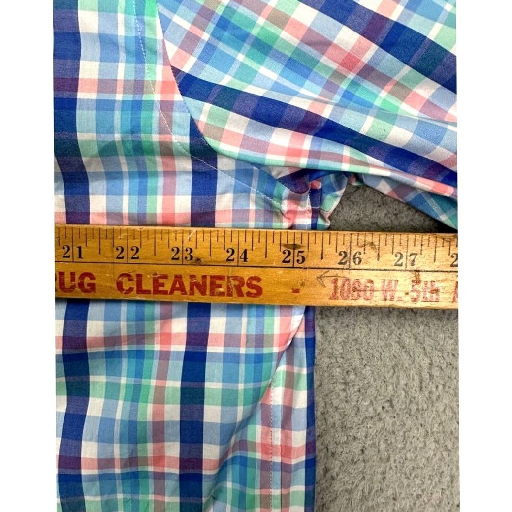 Vineyard Vines Vineyard Vines Shirt Adult XL Cooper Blue Madras Plaid Button Up Long Sleeve Men Size US XL / EU 56 / 4 - 7 Thumbnail