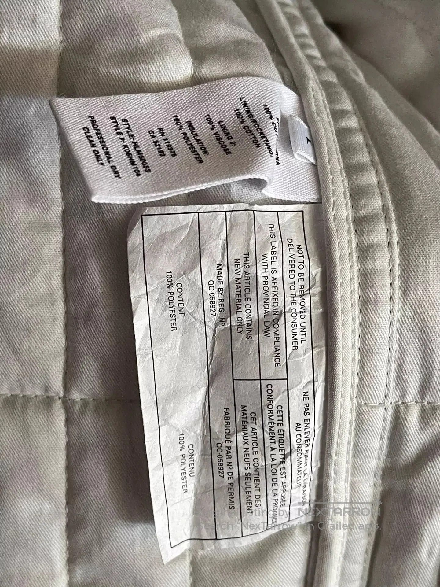 Helmut Lang Helmut Lang Striped cotton-padded jacket jacket. Size US L / EU 52-54 / 3 - 6 Thumbnail