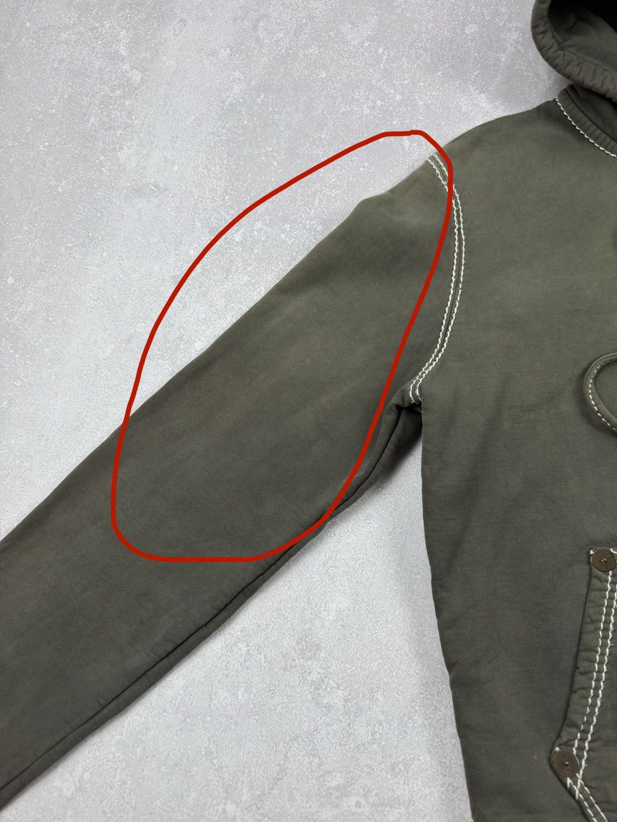 True Religion Vintage True Religion Zip Hoodie Big-T Khaki Washed Destroye Size US L / EU 52-54 / 3 - 9 Thumbnail