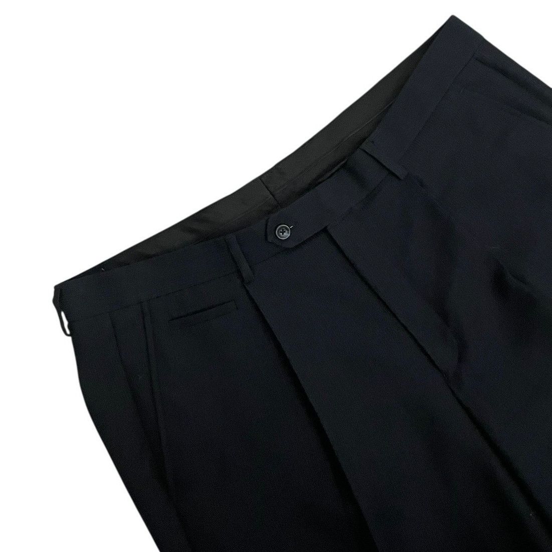 Other Mens Black Pleated Front Cuffed Tailored Dress Pants Size US 38 / EU 54 - 2 Thumbnail