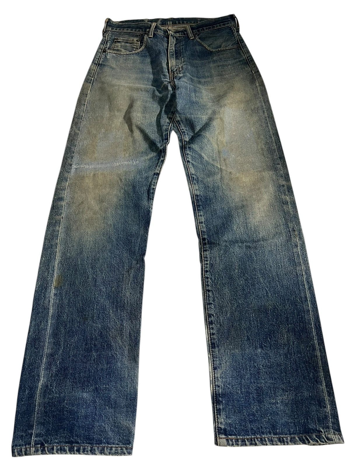 Levi's Vintage Levis 502 Big E Rusty Distress Selvedge Jean Size US 30 / EU 46 - 1 Thumbnail