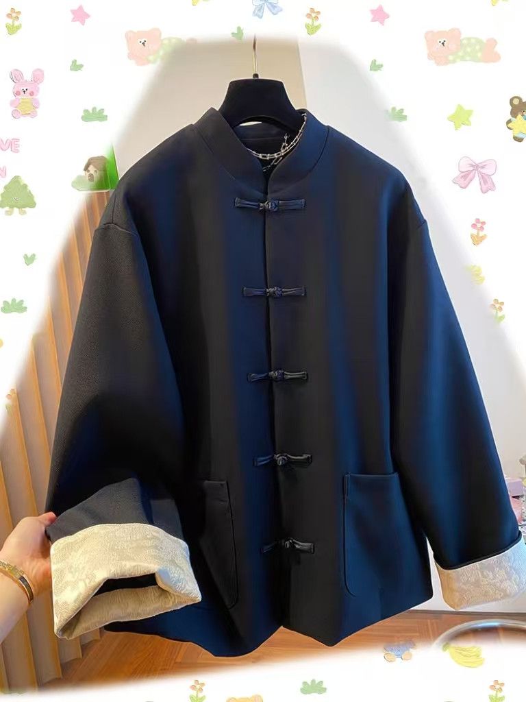 Vintage New Chinese Style Knot Button Tang Suit Jacket Size US M / EU 48-50 / 2 - 3 Thumbnail