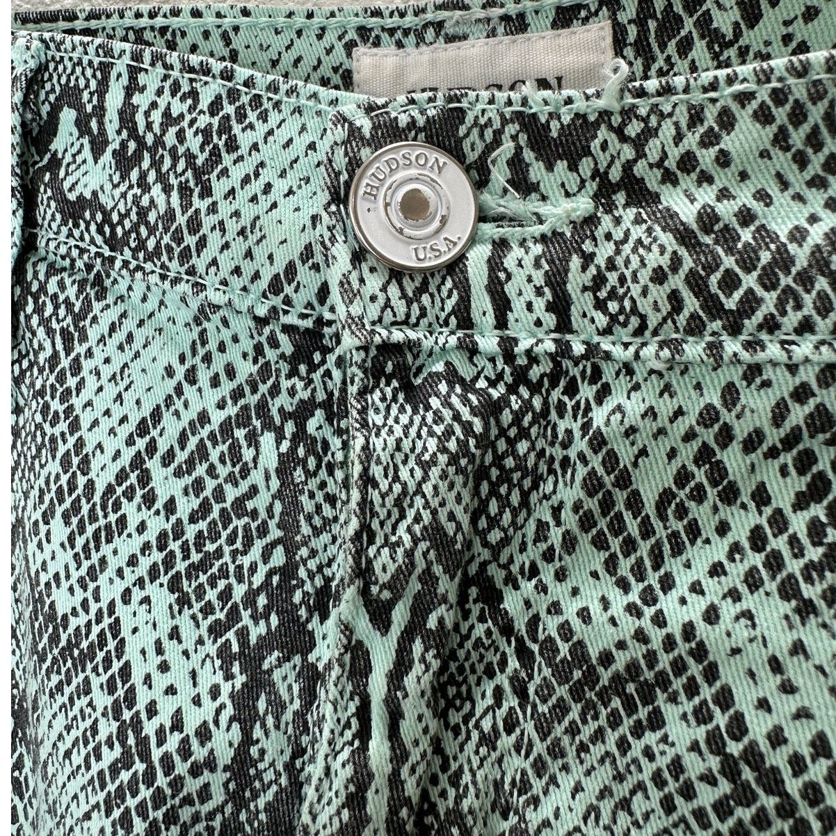 Hudson Hudson Teal & Black Snakeprint Nico Skinny Midrise Jean 26 Size 26" / US 2 / IT 38 - 5 Thumbnail