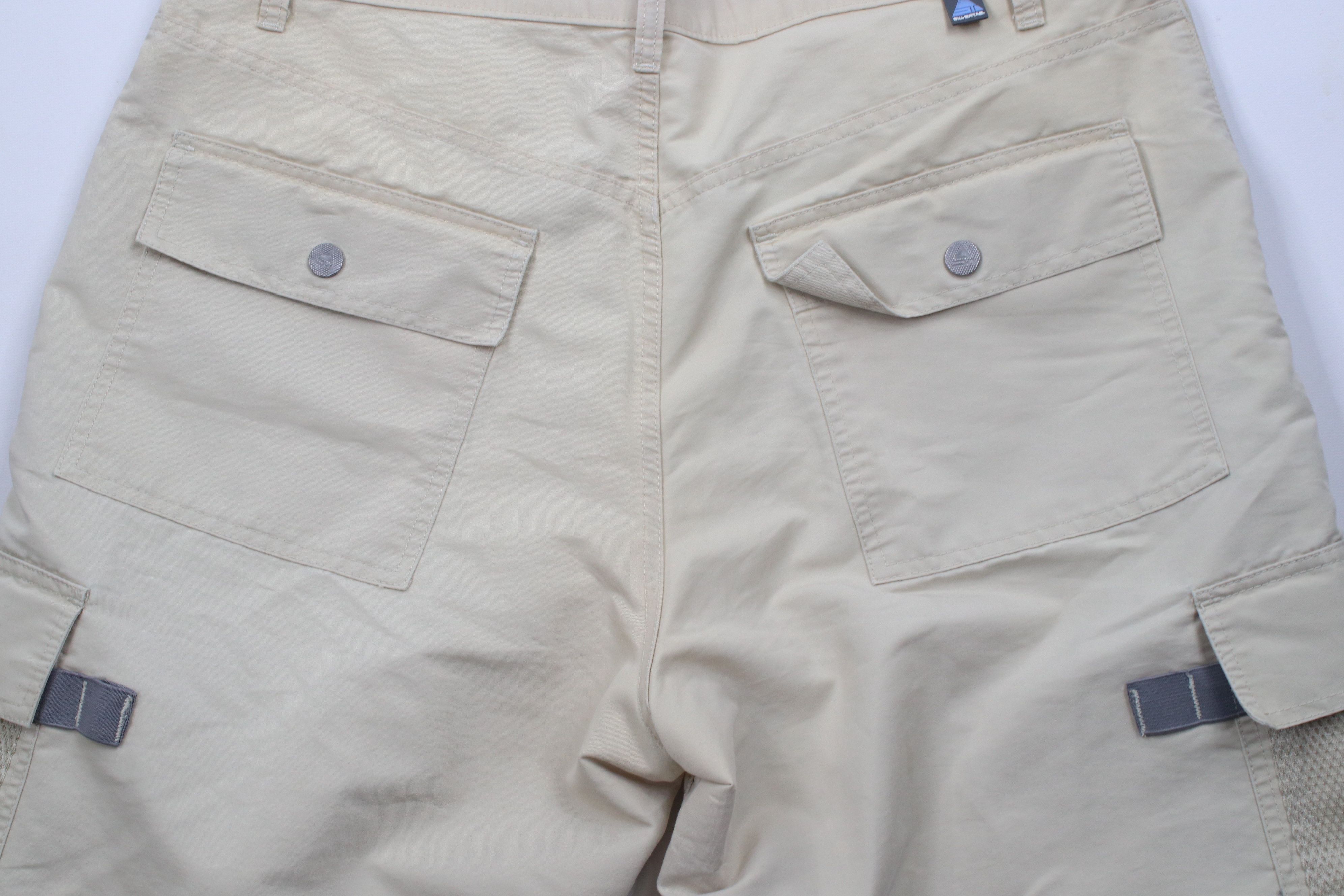 Levi's × Vintage Vintage 90s Levis Silvertab Mesh Pocket Cargo Shorts Beige Size US 36 / EU 52 - 11 Thumbnail