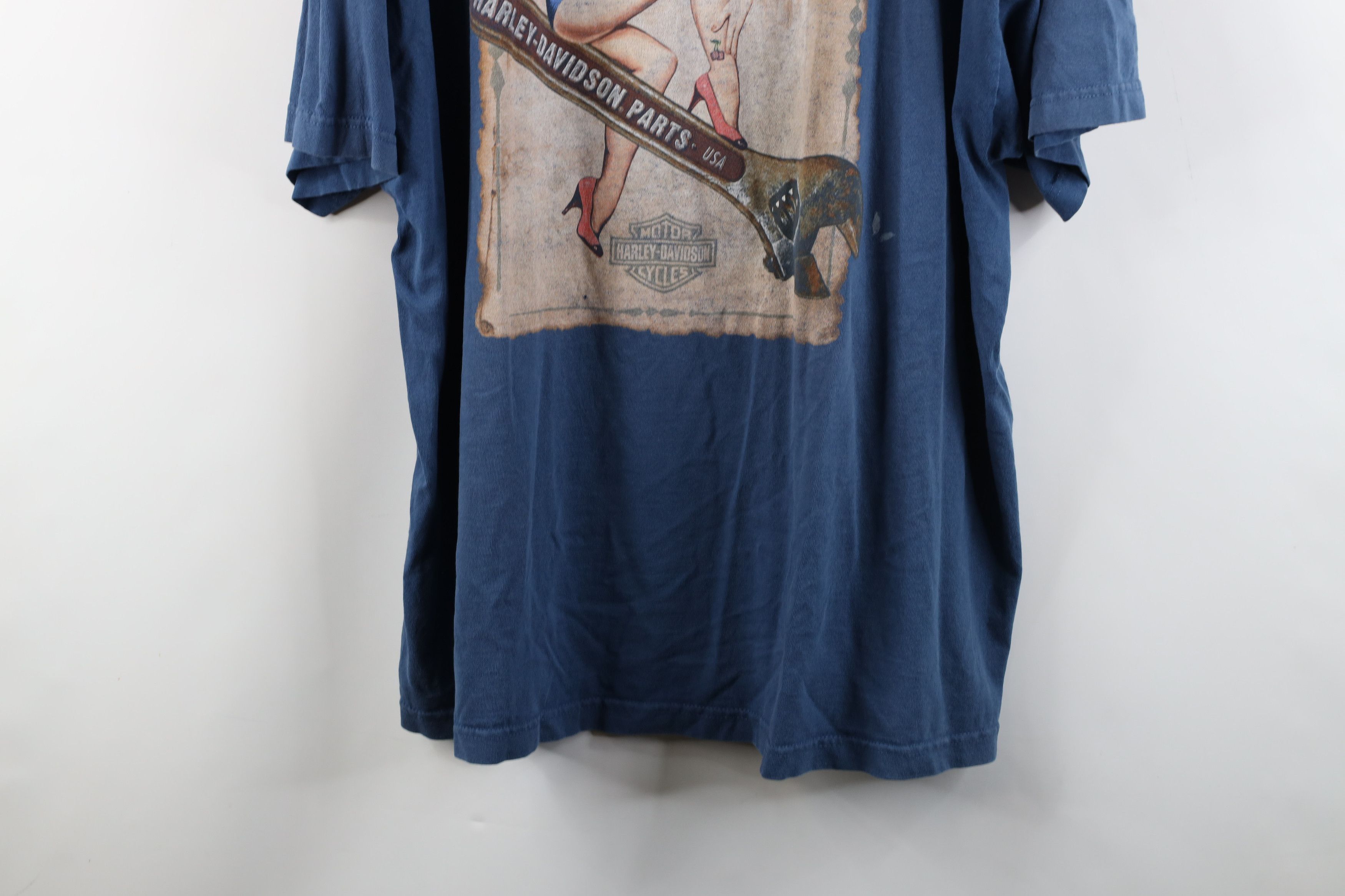 Harley Davidson × Vintage Vintage Y2K Harley Davidson Pin Up Girl Short Sleeve T-Shirt Size US XXL / EU 58 / 5 - 3 Thumbnail