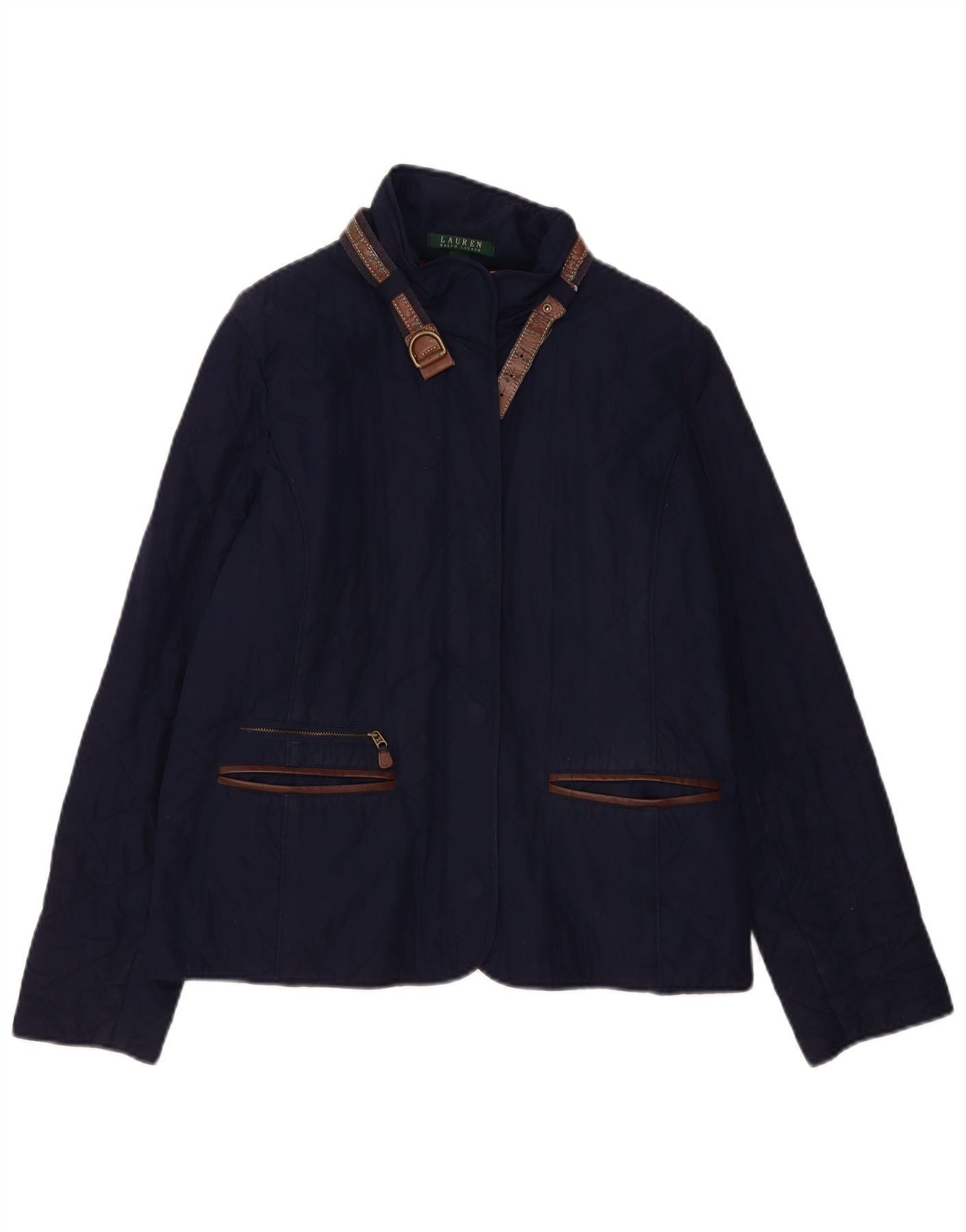 Ralph Lauren Womens Quilted Jacket UK 16 Large Navy Blue Polyester Size M / US 6-8 / IT 42-44 - 1 Thumbnail
