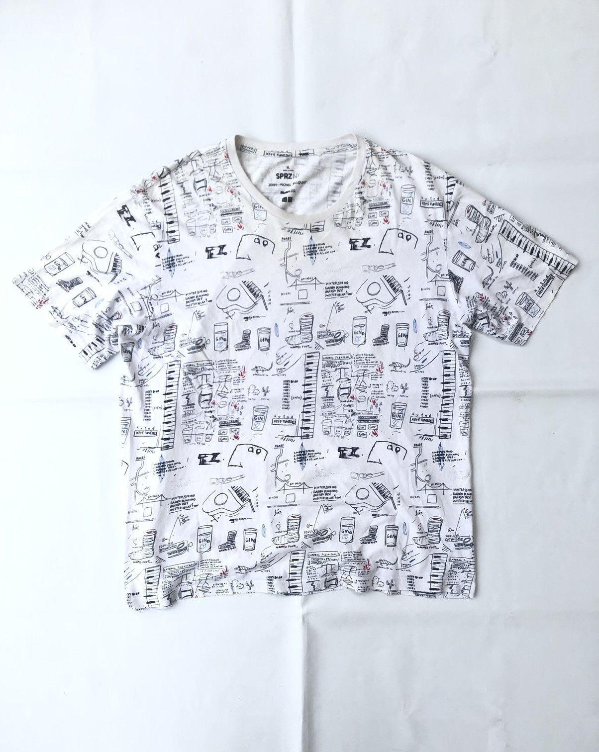 If Six Was Nine × Japanese Brand × Jean-Michel Basquiat JEAN MICHEL BASQUIAT X UNIQLO t SHIRT FULL PRINT DESIGN Size US XXL / EU 58 / 5 - 1 Thumbnail