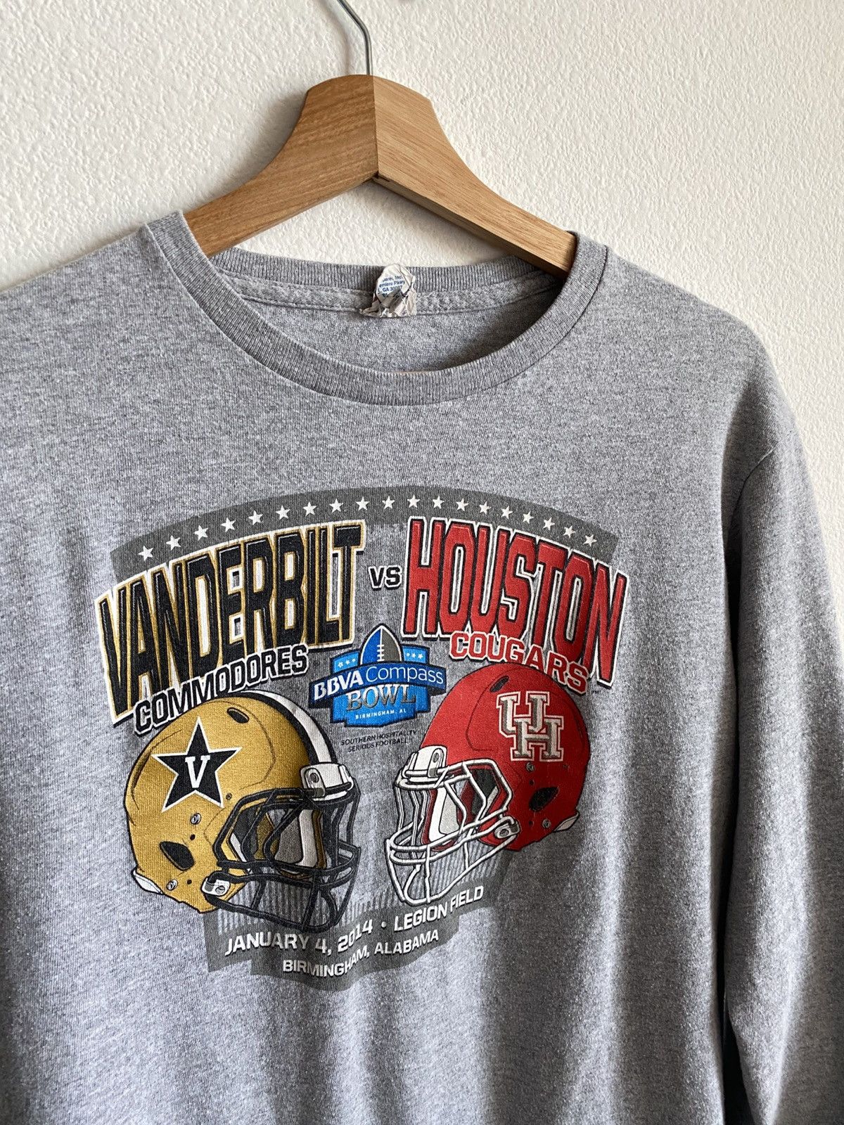Vintage Vanderbilt vs Houston College Football Tee Size US S / EU 44-46 / 1 - 3 Thumbnail