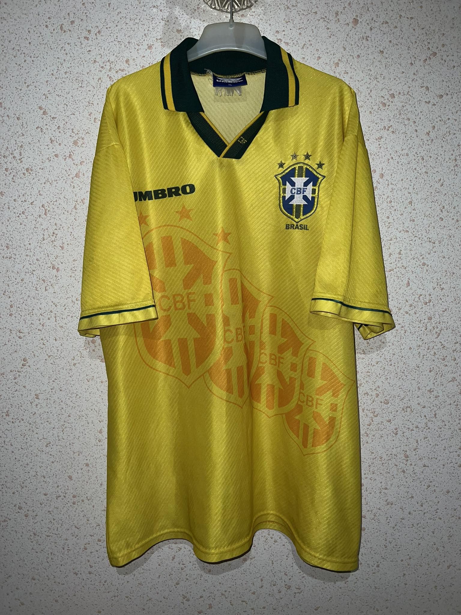 MAGLIA RARA BRASILE Home Umbro vintage Brasil shirt trikot maillot