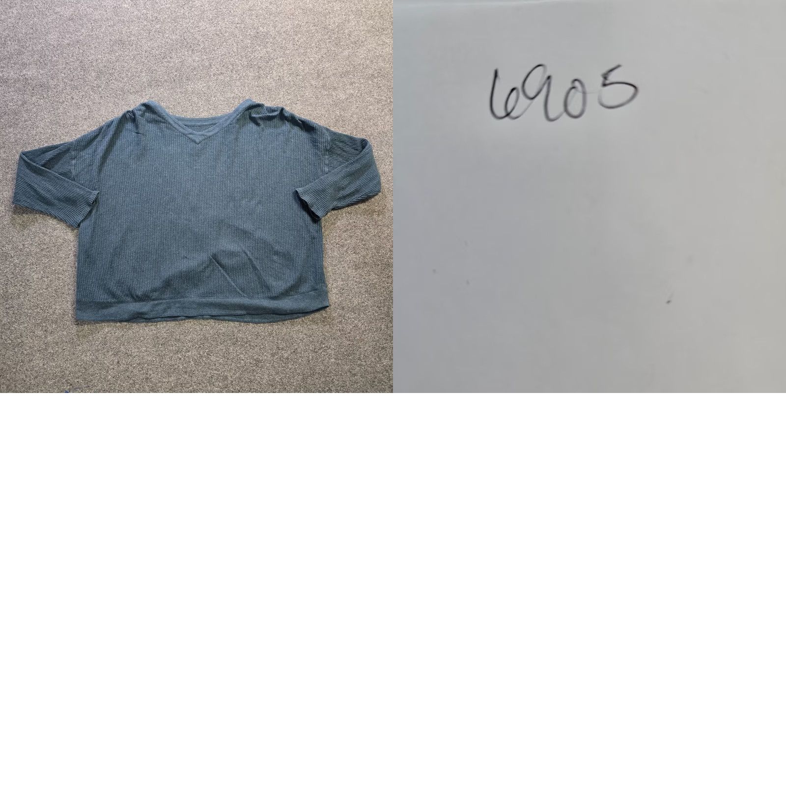 J. Jill J Jill Top Womens XL Green Thermal Textured Long Sleeve V Neck Stretch Casual Blouse Mens Womens Size XL / US 12-14 / IT 48-50 - 8 Thumbnail