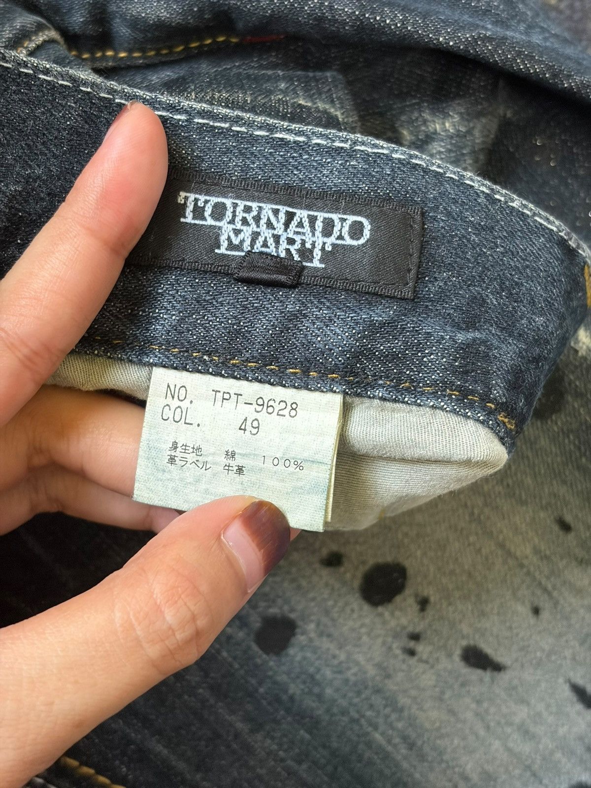 Tornado Mart Vintage Tornado Mart Painted Distress Low Rise Flare Jeans Size 32" / US 10 / IT 46 - 5 Thumbnail