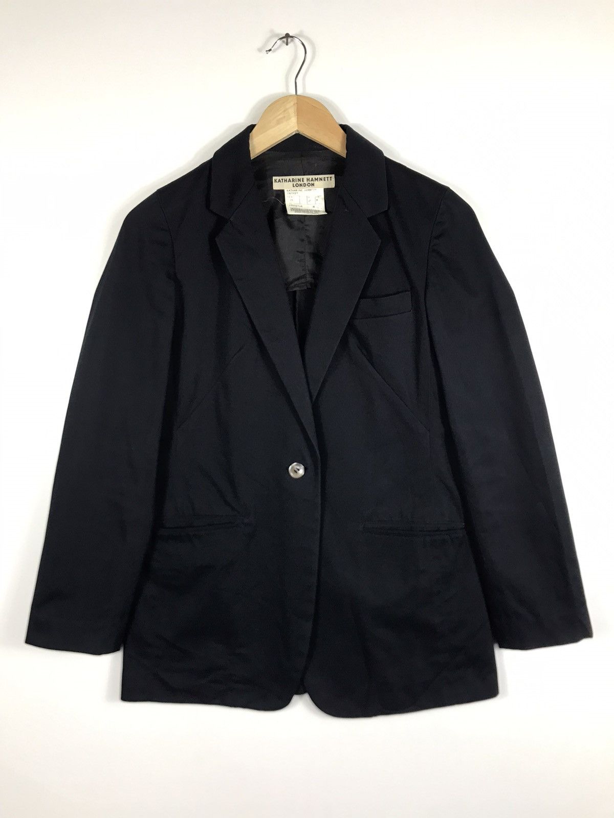 Japanese Brand × Katharine Hamnett London × Vintage ⚡️Vintage Y2K Katharine Hamnett London Black Coat Size M / US 6-8 / IT 42-44 - 1 Thumbnail
