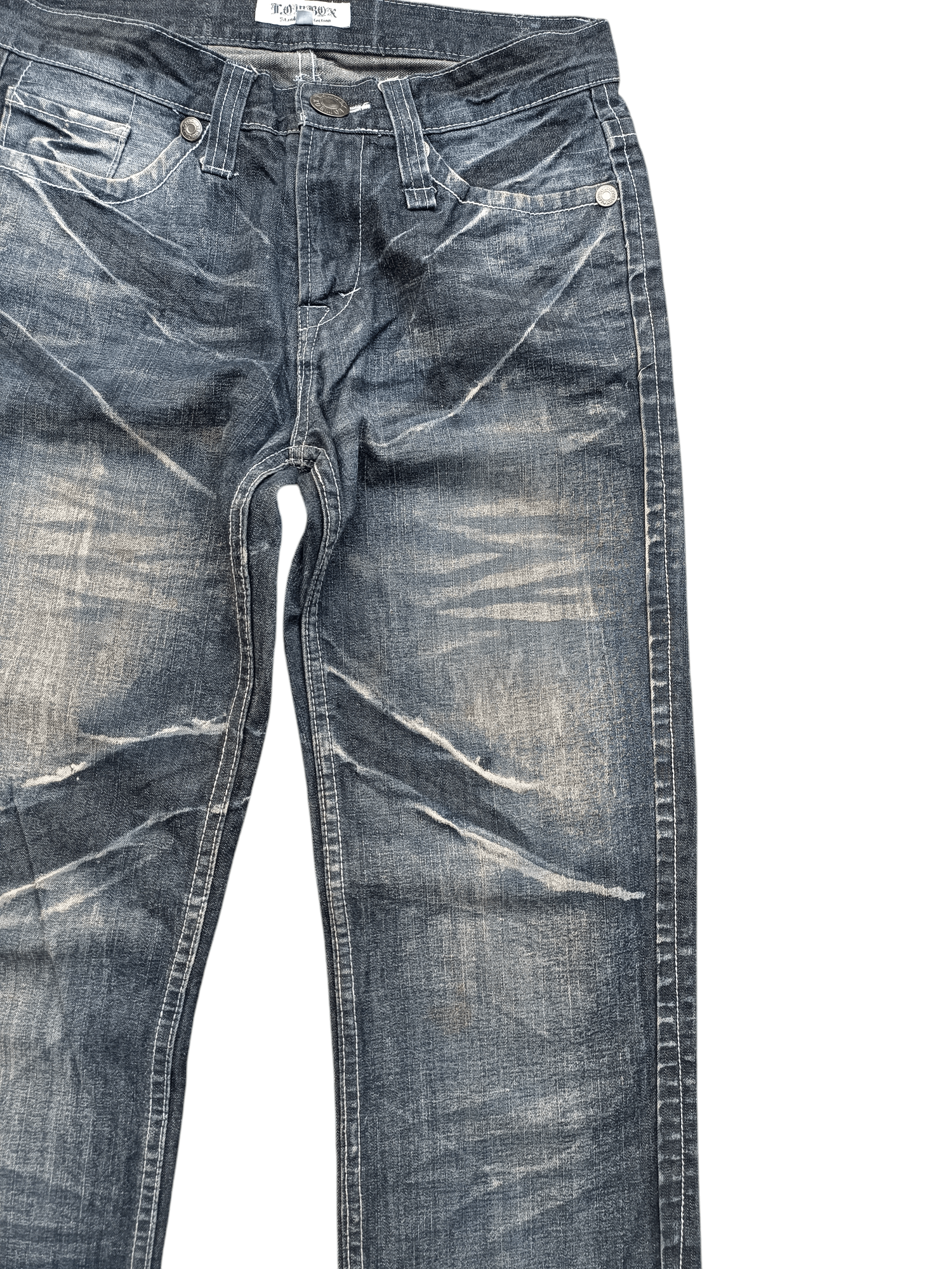 Japanese Brand RARE 🇯🇵 LOWBOX 🇯🇵 Seditionaries Acid Wash Whiskers Jeans Size US 30 / EU 46 - 7 Thumbnail