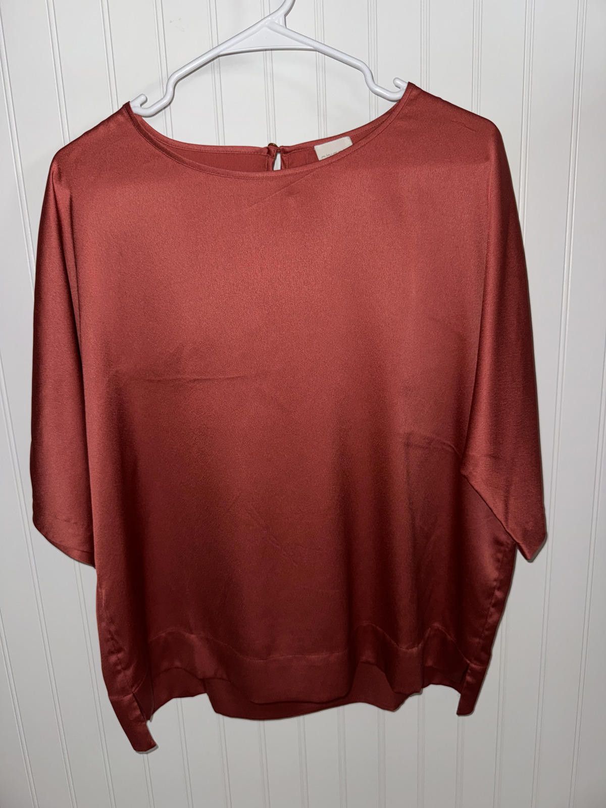 Chicos Chico's Rust Satin Blouse, Size 1 Size S / US 4 / IT 40 - 1 Thumbnail