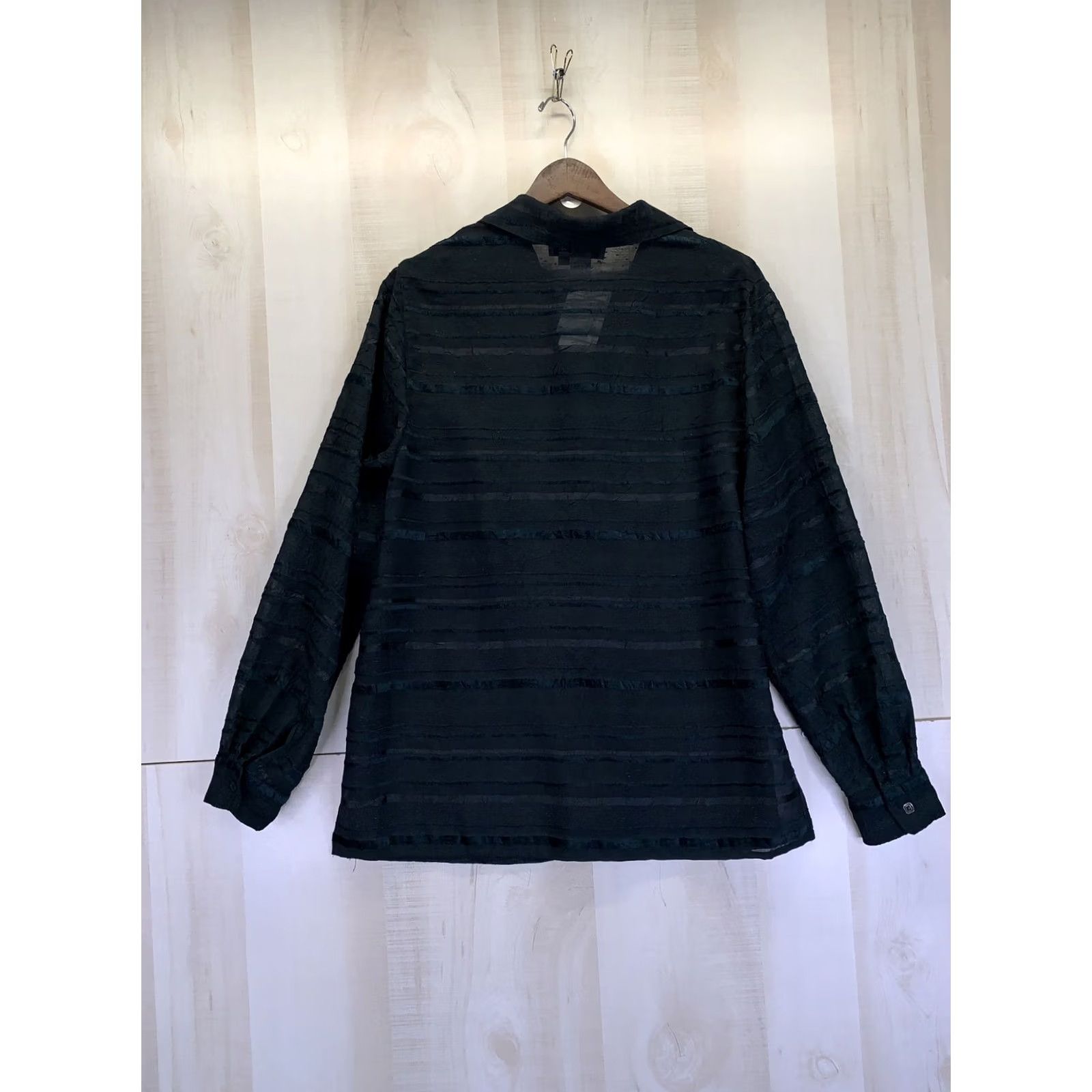 Coldwater Creek VINTAGE Coldwater Creek Top Womens Button Front Short Textured Sheer Green M NWT-9562 Size M / US 6-8 / IT 42-44 - 5 Thumbnail
