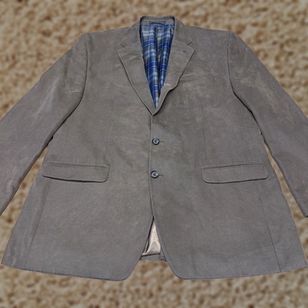 Ralph Lauren Lauren Ralph Lauren Mens Gray Cotton Blend Solid Sport Coat Jacket 48 Size US M / EU 48-50 / 2 - 1 Thumbnail