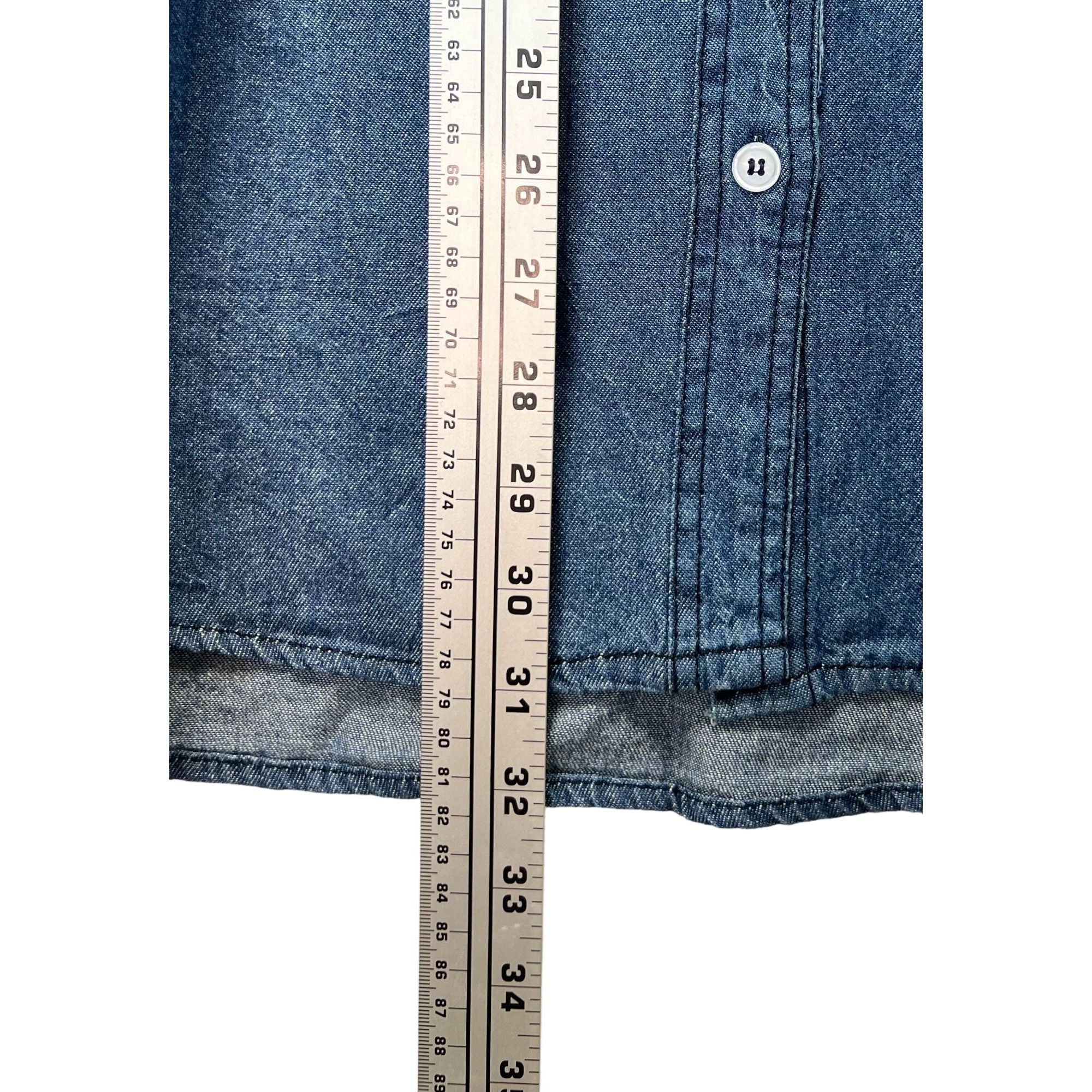 rue21 Rue 21 - Women's Chambray Long Sleeve Button Down Shirt With Size 3XL / US 20-22 - 6 Thumbnail