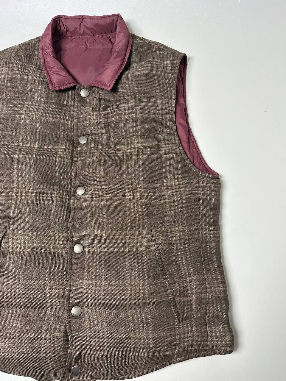 Brunello Cucinelli Brunello Cucinelli - Wool Puffer Reversible Vest Size US M / EU 48-50 / 2 - 5 Thumbnail