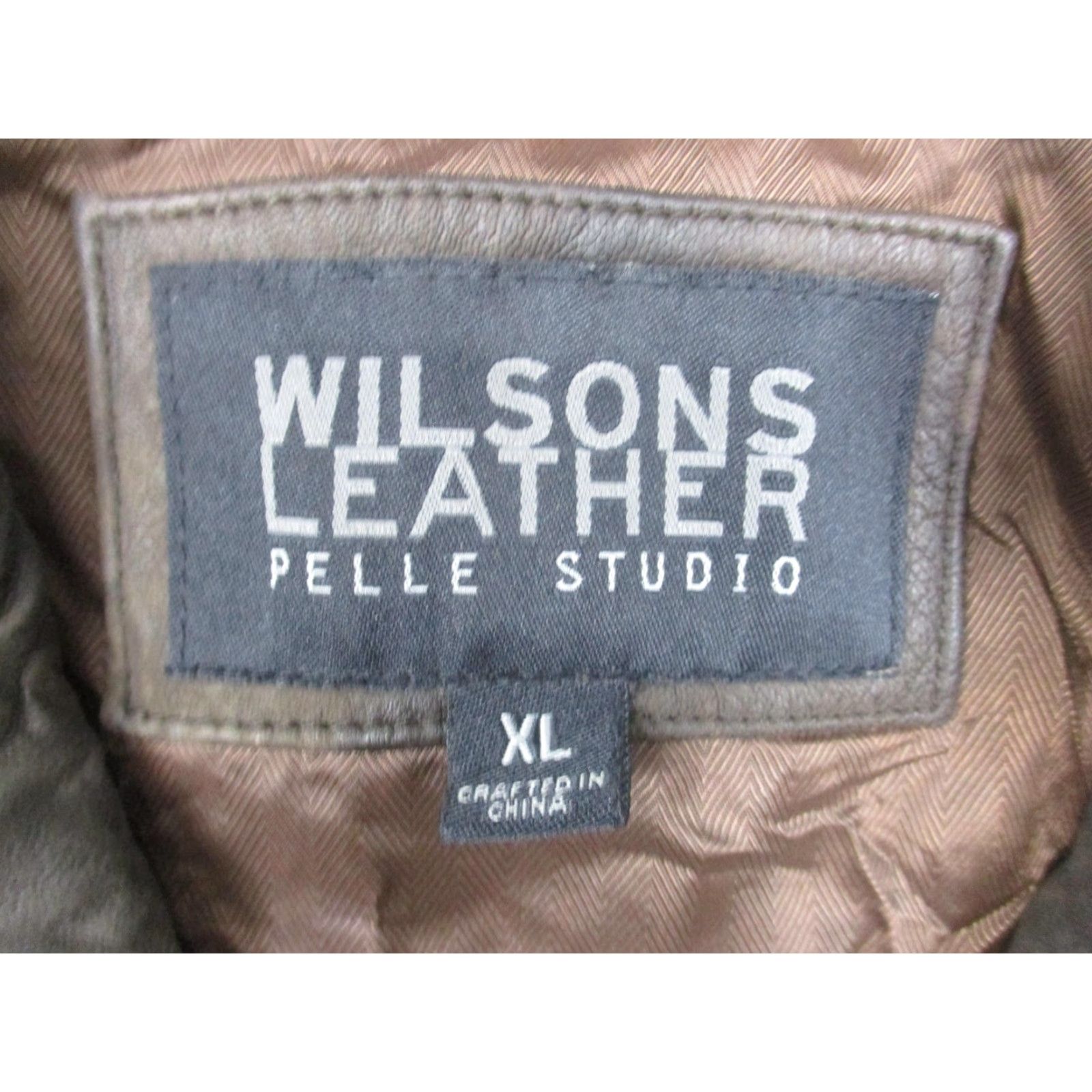 Vintage Wilsons Leather Jacket Womens XL Brown Blazer Style Pelle Studio 100% Leather Size XL / US 12-14 / IT 48-50 - 2 Thumbnail