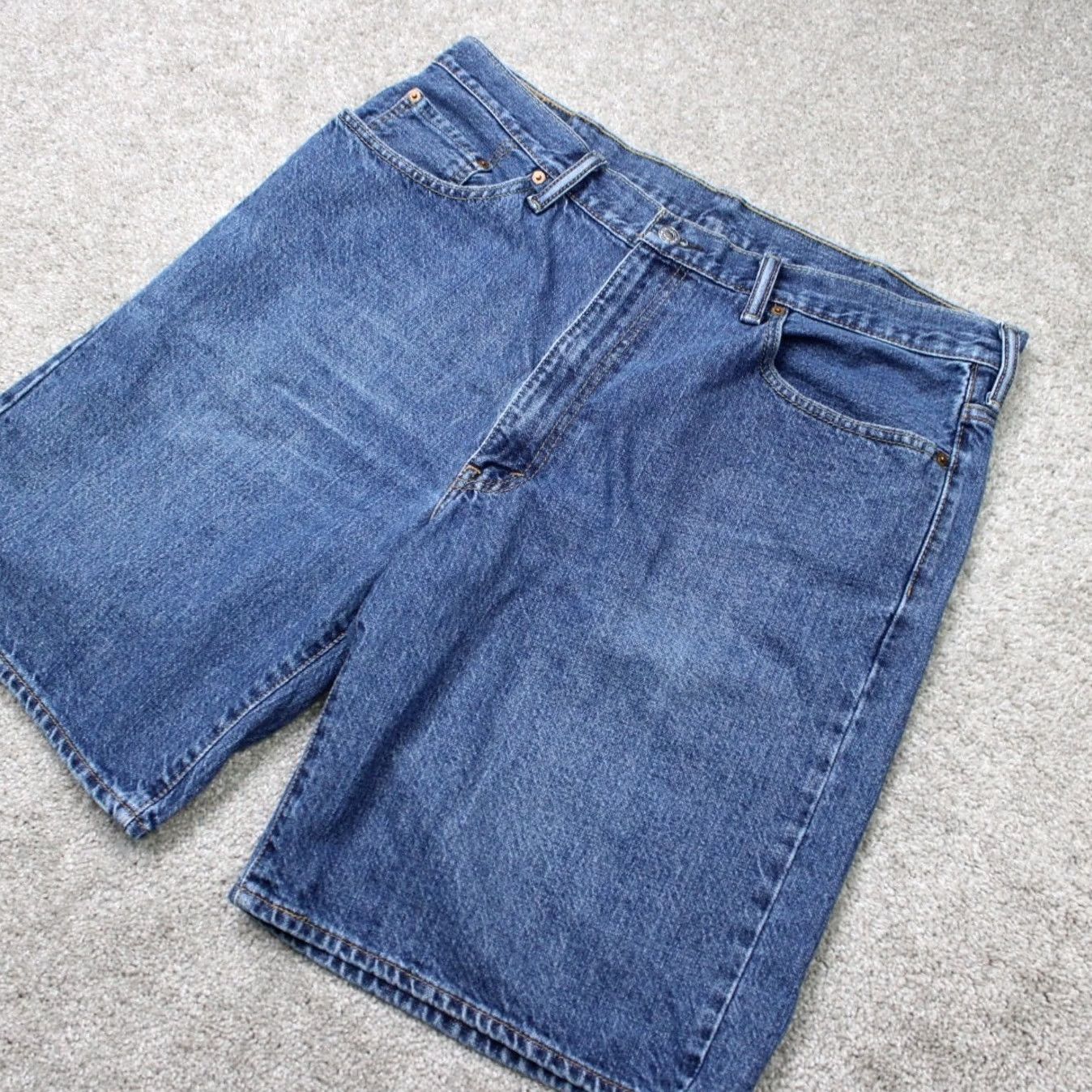 Levi's Levi's 550 Jean Shorts Mens 40 Blue 10" Denim 5-Pocket Relaxed Fit Cotton Bermuda Shorts Mens Blue 10" Inseam Regular Size 40 Casual Summer Size US 40 / EU 56 - 2 Thumbnail