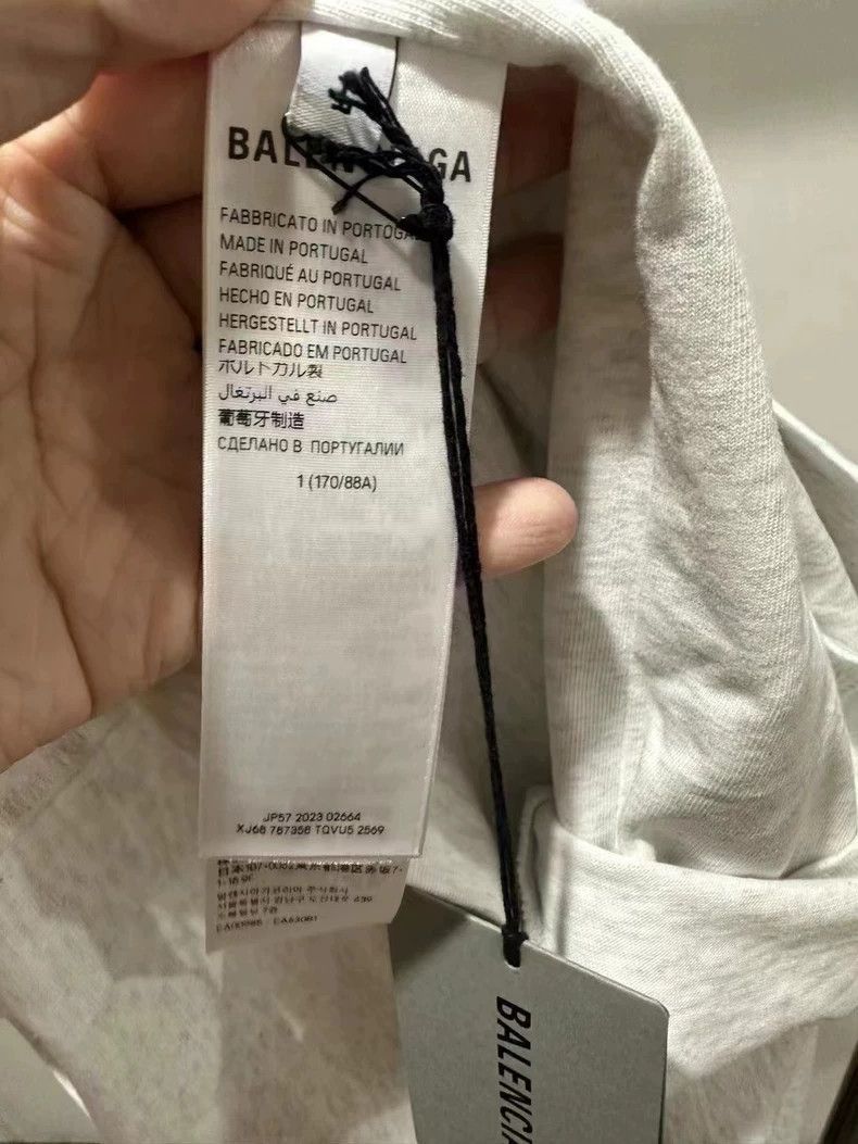 Balenciaga balenciaga gray logo short sleeve t-shirt-2507 Size US S / EU 44-46 / 1 - 3 Thumbnail