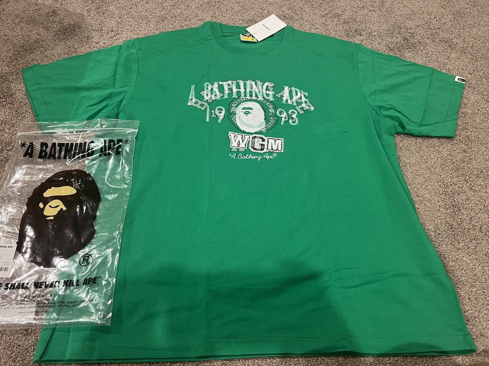 Bape Brand new A Bathing Ape layered college WGM tee XL Size US XL / EU 56 / 4 - 1 Thumbnail