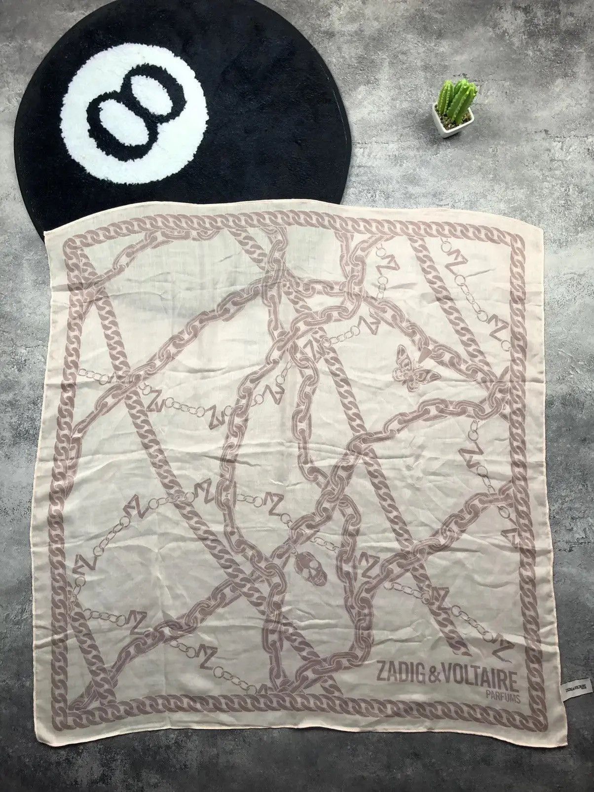 Zadig & Voltaire ZADIG VOLTAIRE Parfums Big Logo Scarf Streetwear Avantgarde Size ONE SIZE - 5 Thumbnail