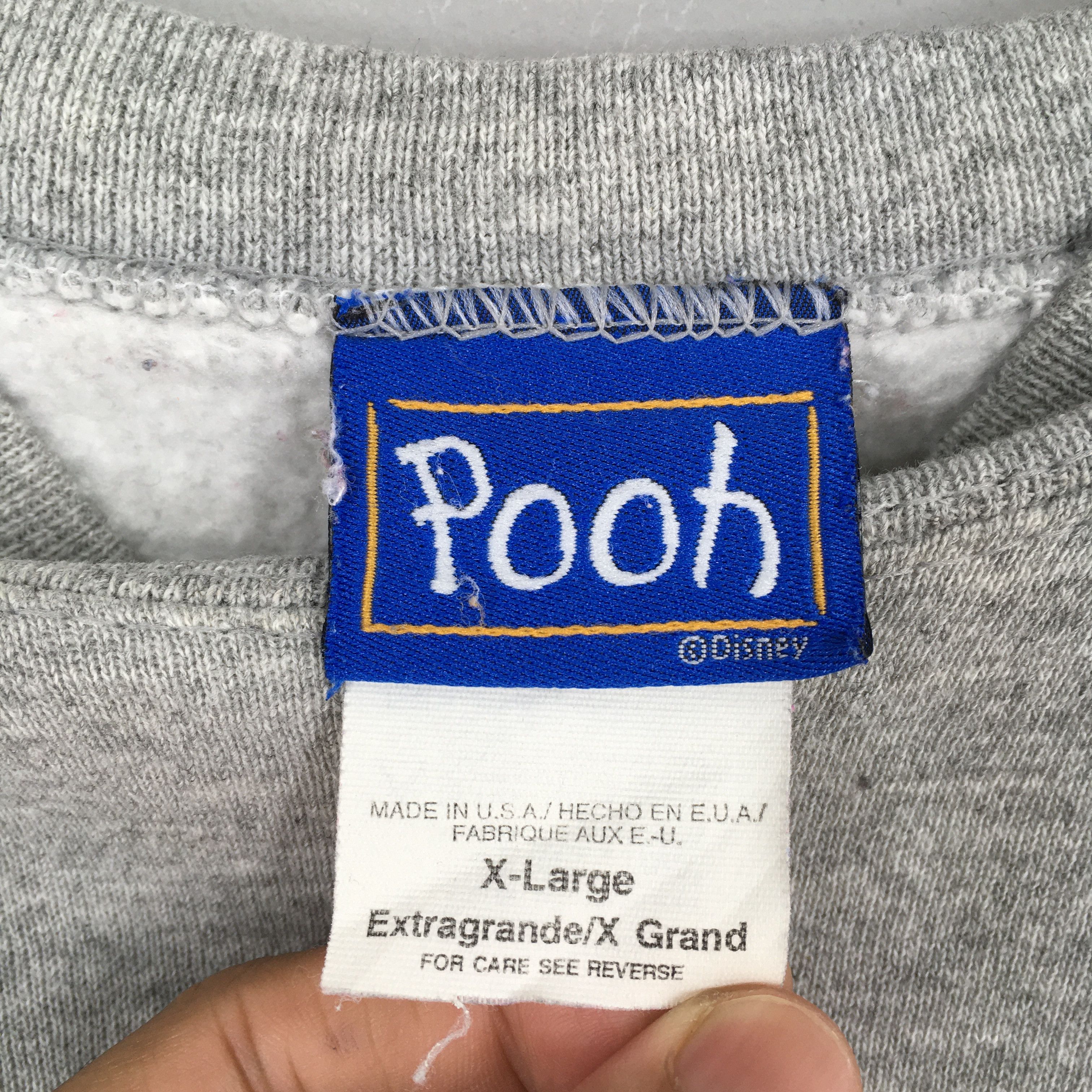 Disney Vintage Winnie The Pooh Disney Gray Sweatshirt XLarge Size US XL / EU 56 / 4 - 6 Thumbnail