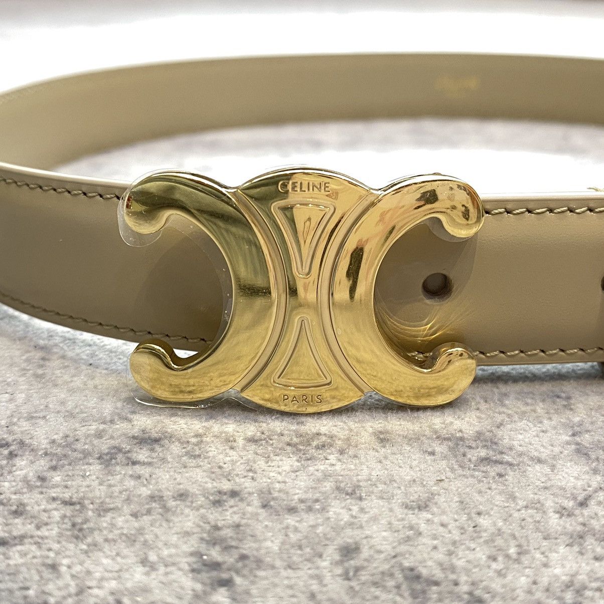 Celine CELINE Medium Triomphe Belt In Taurillon Leather Size ONE SIZE - 2 Thumbnail