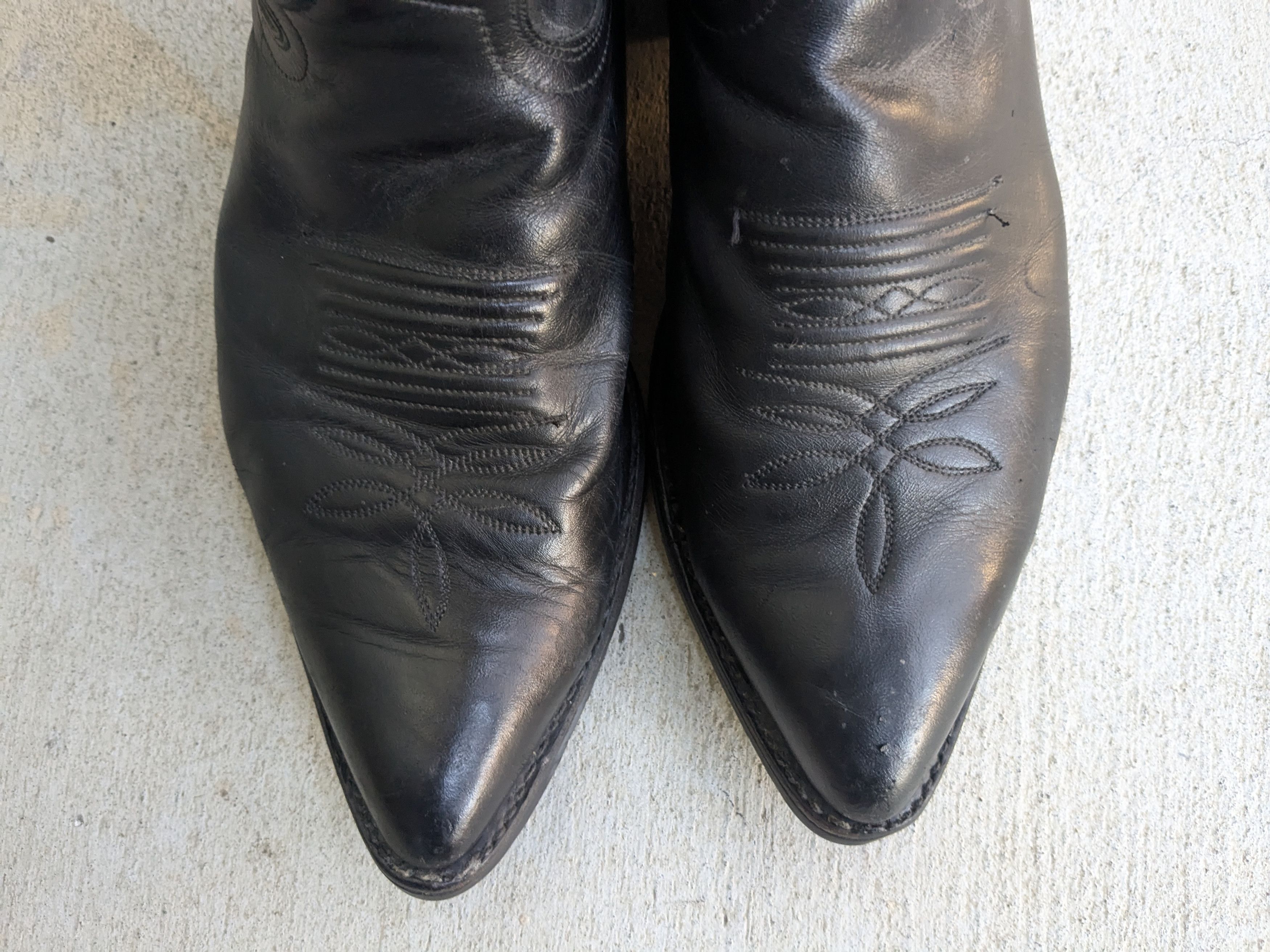 Justin Boots Justin Cowboy Boots Black 9 EE Leather USA Western Size US 9 / EU 42 - 5 Thumbnail