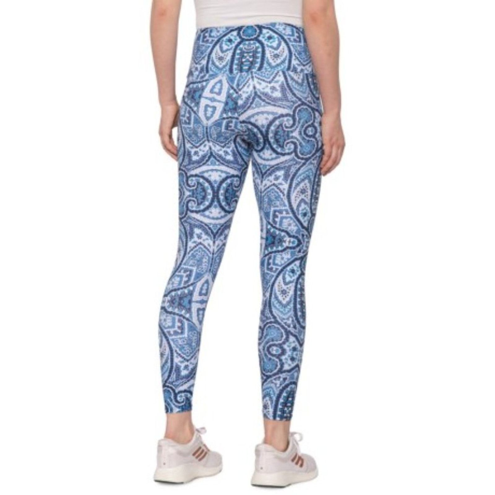 Other ONZIE Blue Pattern High Waist Basic Midi Leggings Size 24" / US 00 / IT 34 - 8 Thumbnail