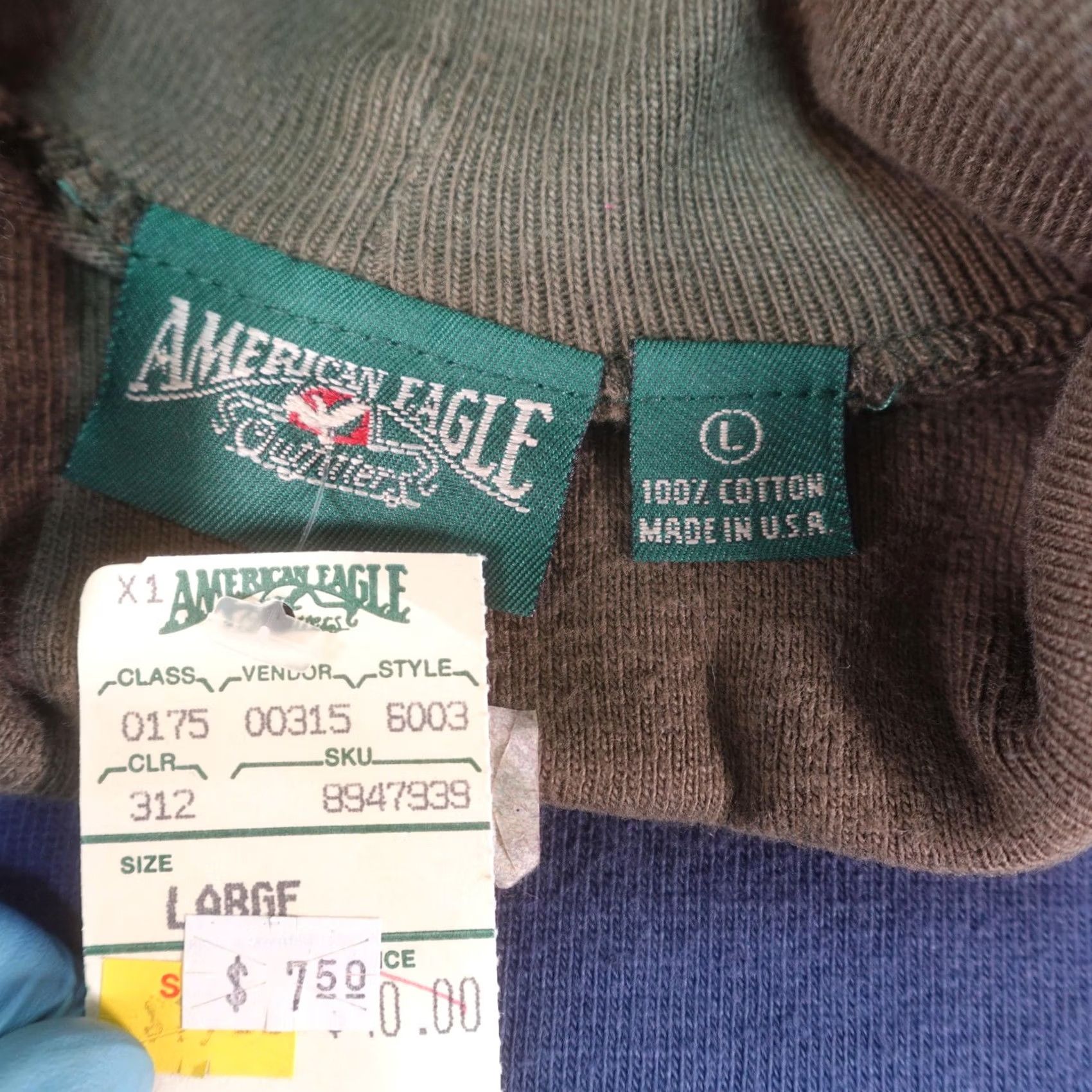 American Eagle Outfitters VINTAGE American Eagle Sweater Mens Large Green Stripe Turtleneck USA 90s Size US L / EU 52-54 / 3 - 6 Thumbnail