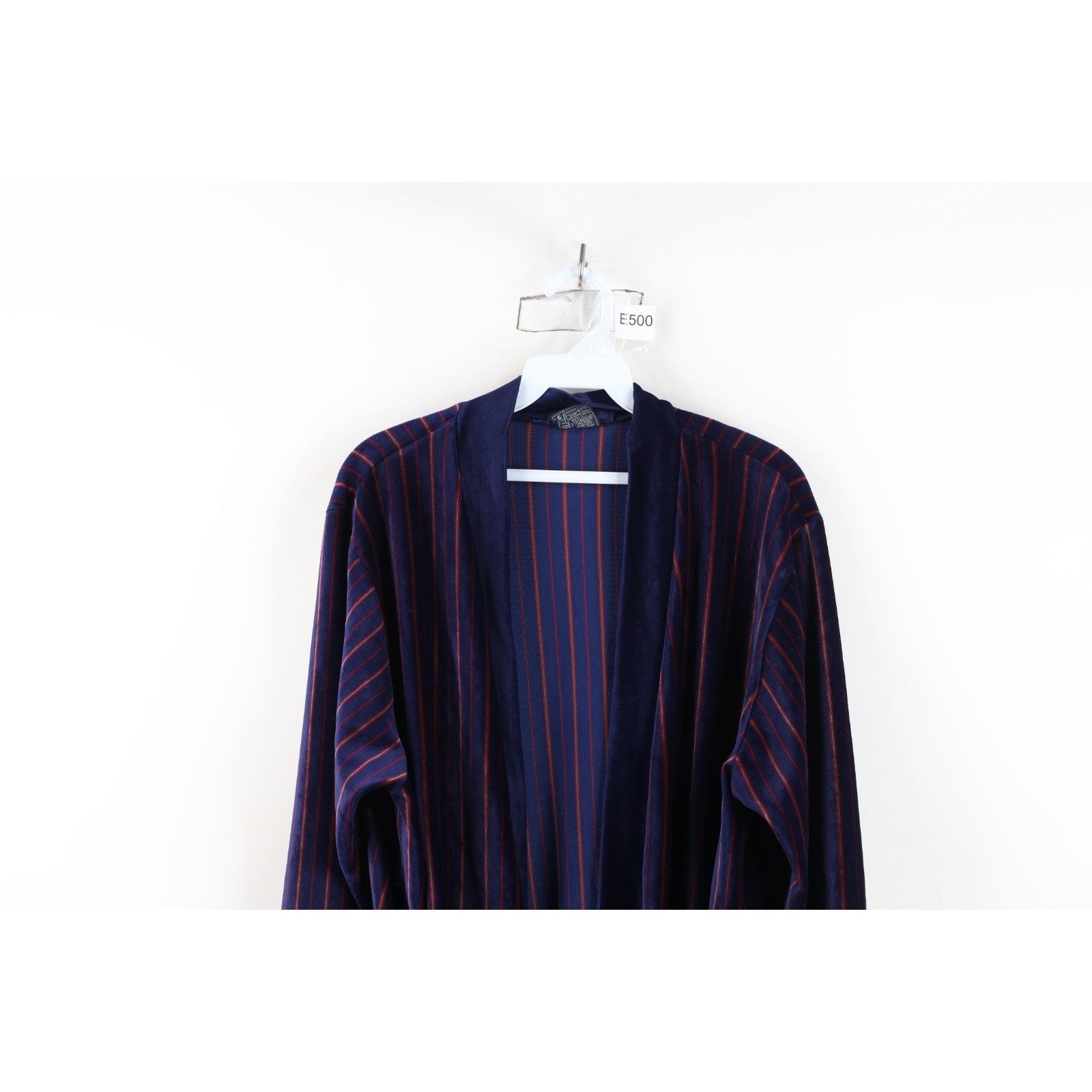Vintage Vintage 70s Streetwear Striped Velvet Velour Bath Robe Size US XL / EU 56 / 4 - 2 Thumbnail