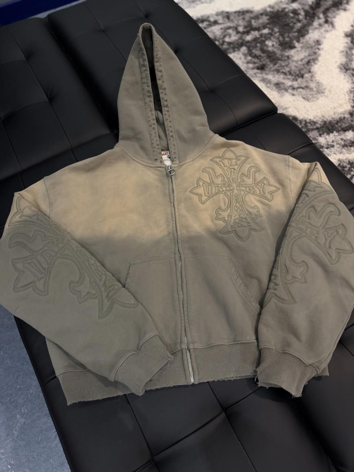 Vale Size L - Vale Zip Up Carver Cross Hoodie Valley Vale Tan Size US L / EU 52-54 / 3 - 2 Thumbnail