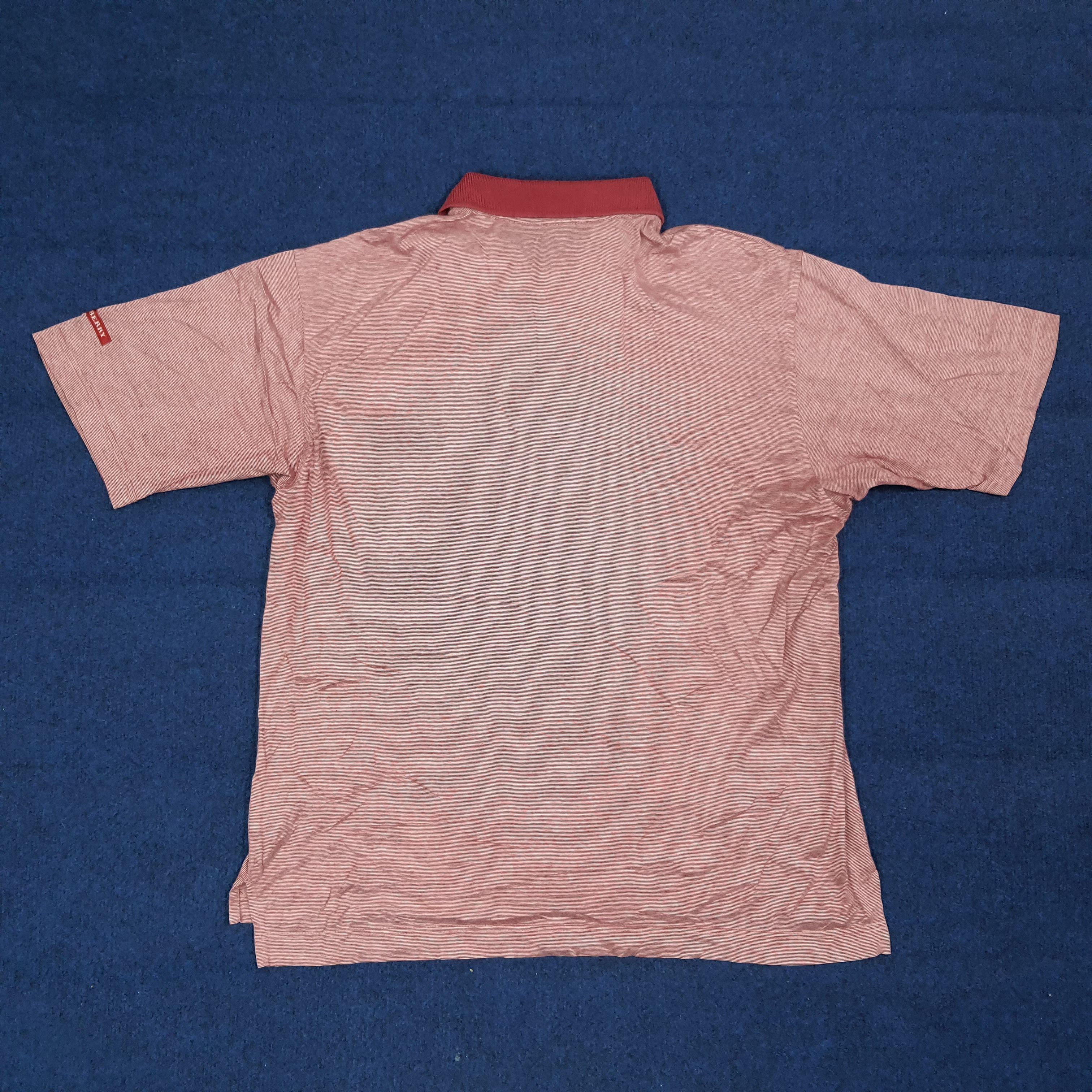Burberry Vintage Burberry Golf Red Pinstripe Polo Shirt C276N43 Size US L / EU 52-54 / 3 - 3 Thumbnail