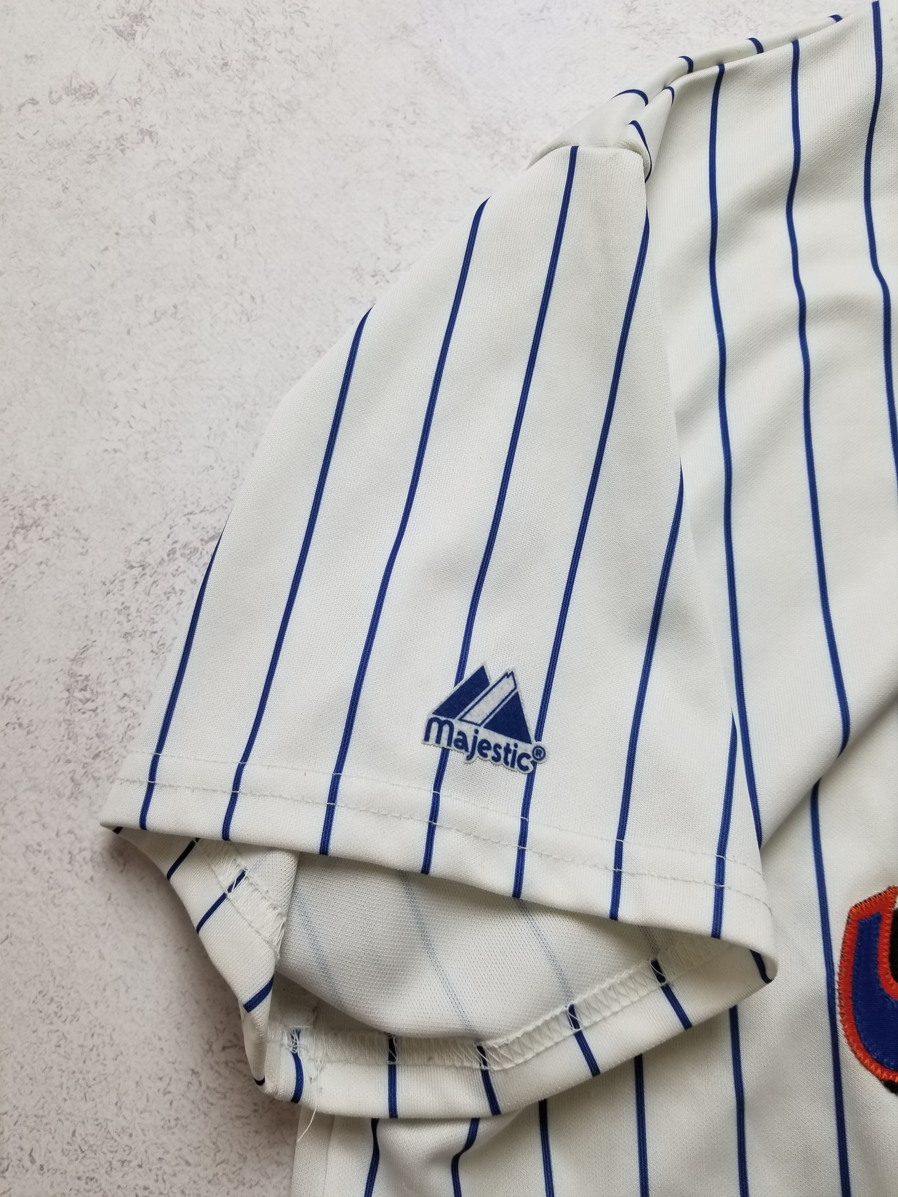 Majestic VTG New York Mets Majestic Pinstripe Stitched Jersey Size US L / EU 52-54 / 3 - 5 Thumbnail
