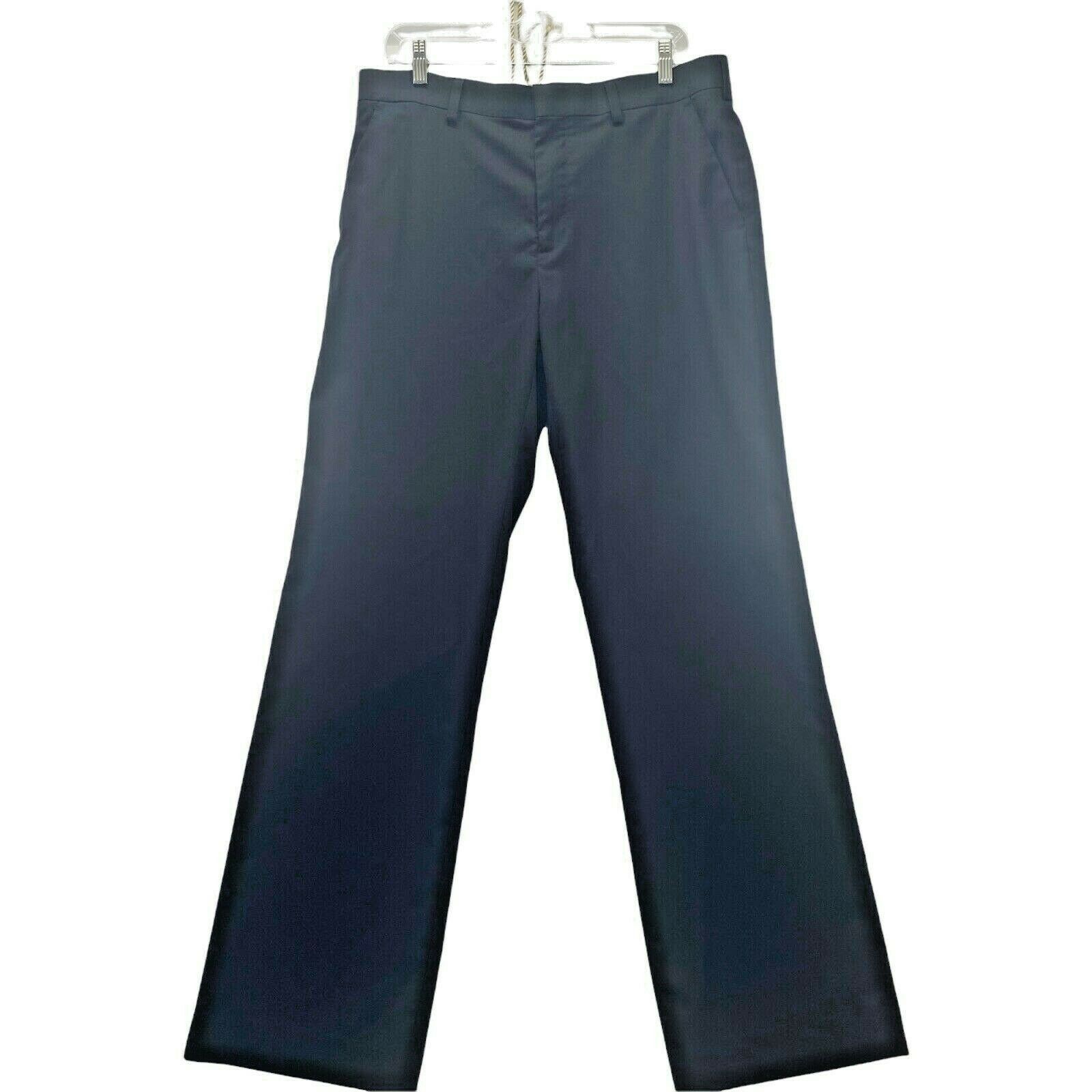 Apt. 9 Apt 9 Mens Dress Pants 36x32 Black Straight Leg Polyester Size US 36 / EU 52 - 1 Thumbnail