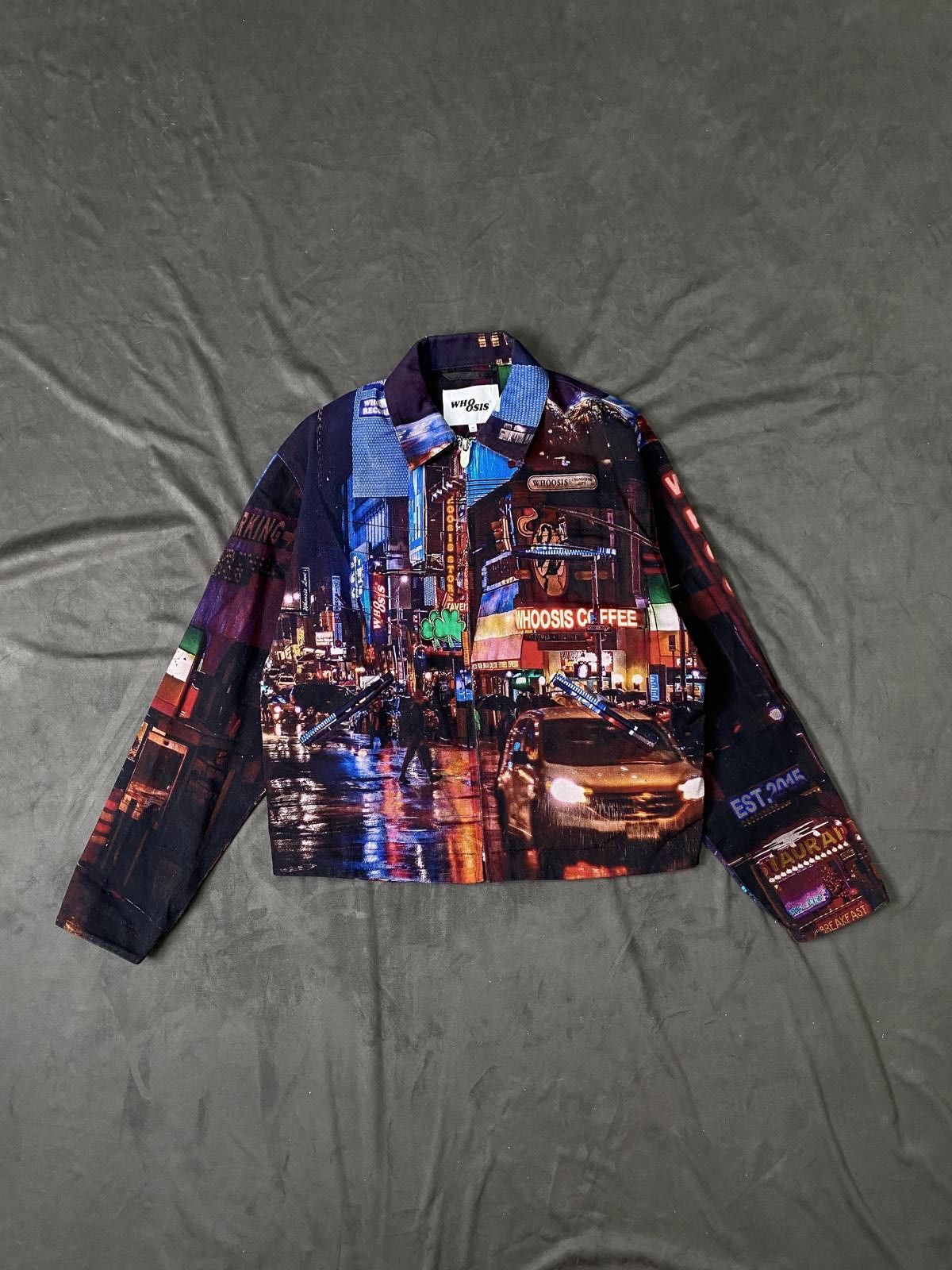 Japanese Brand Rare Whoosis Neon Cityscape Graphic Print Jacket Medium Size US M / EU 48-50 / 2 - 1 Thumbnail