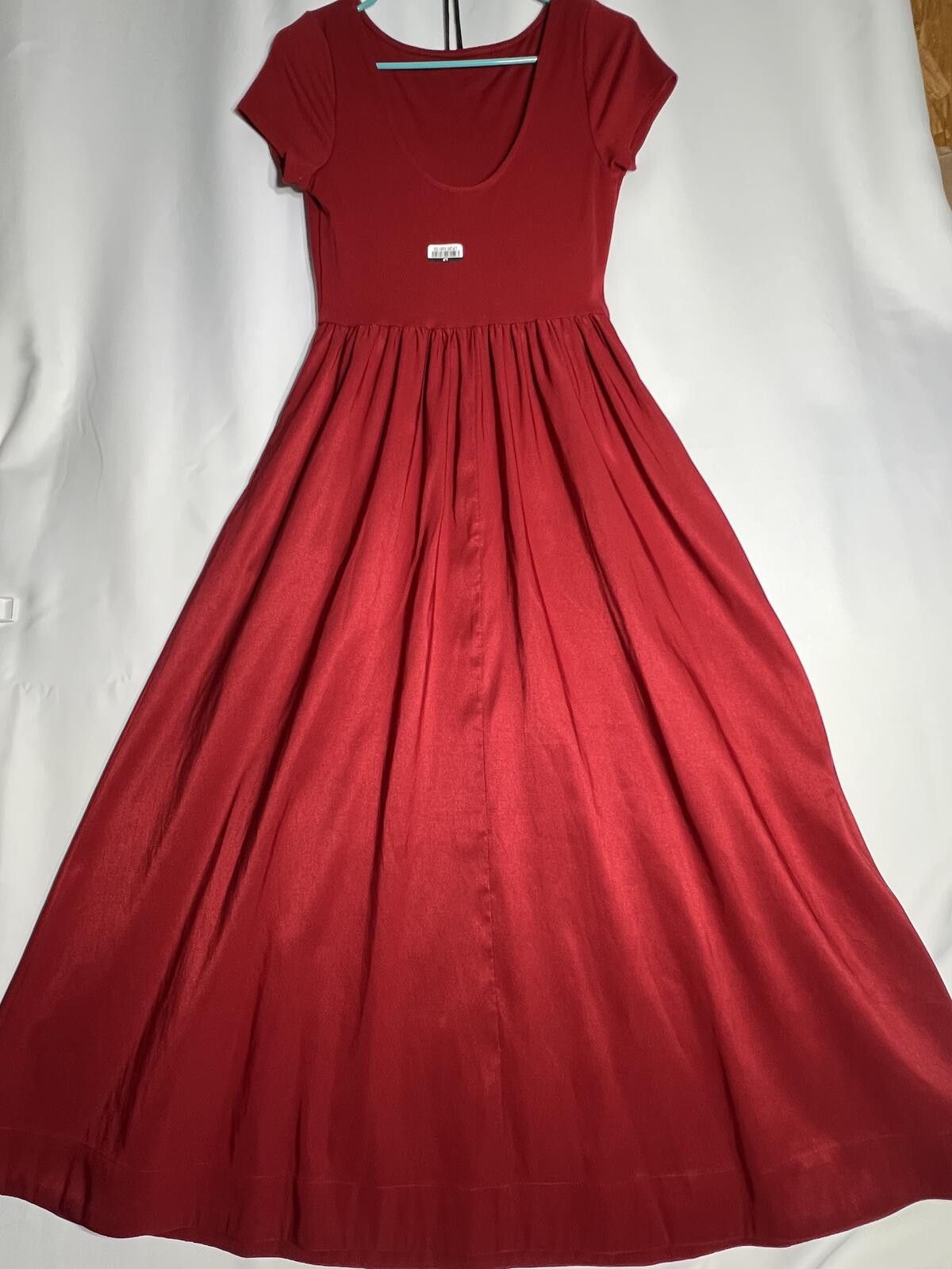 Other a.new day Women's Red Short Sleeve Maxi Dress Size S Size S / US 4 / IT 40 - 2 Thumbnail