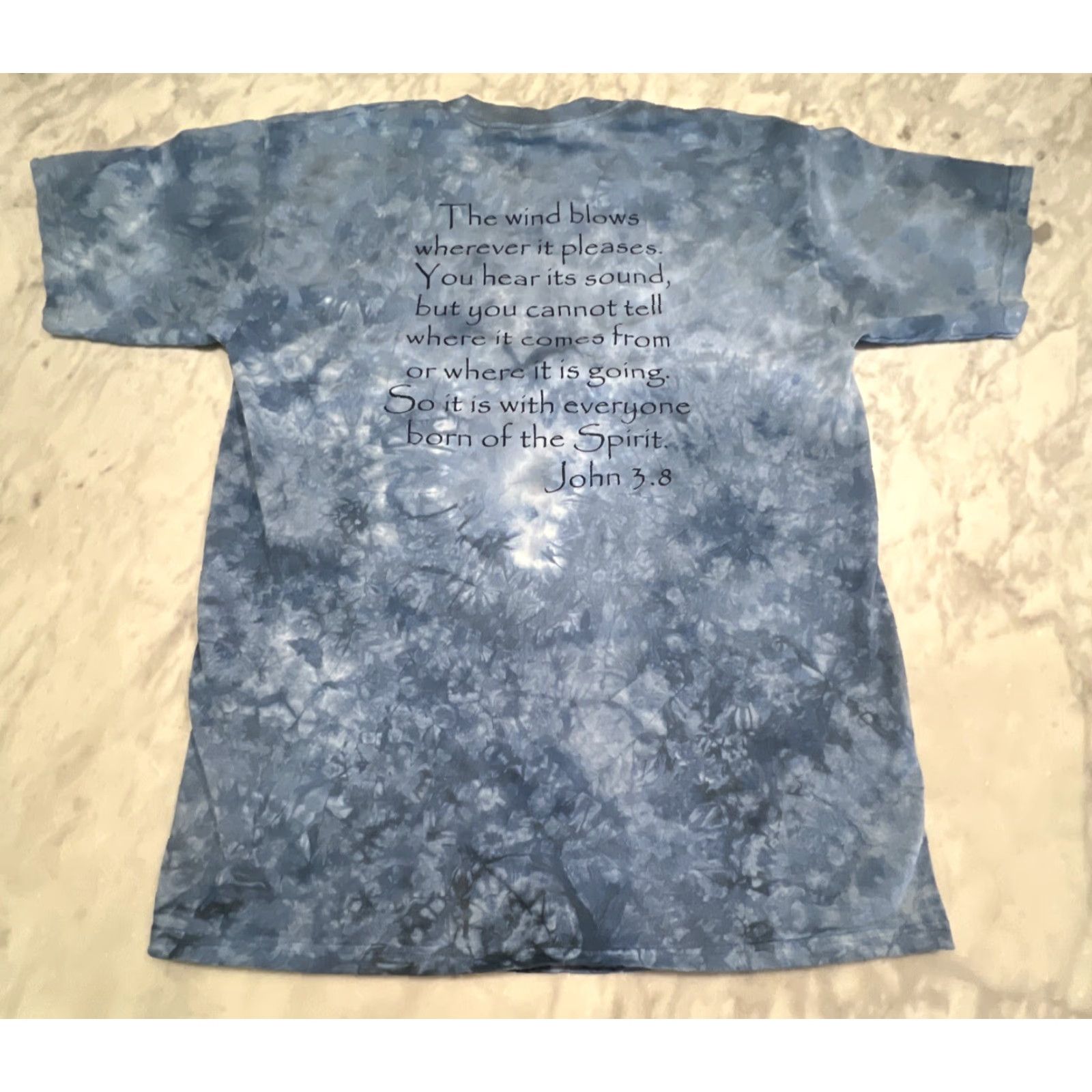 Gildan REBORN 3.8 Tie Die Blue T Shirt Men’s Large Gildan Heavy Weight Shirt Size US L / EU 52-54 / 3 - 5 Thumbnail