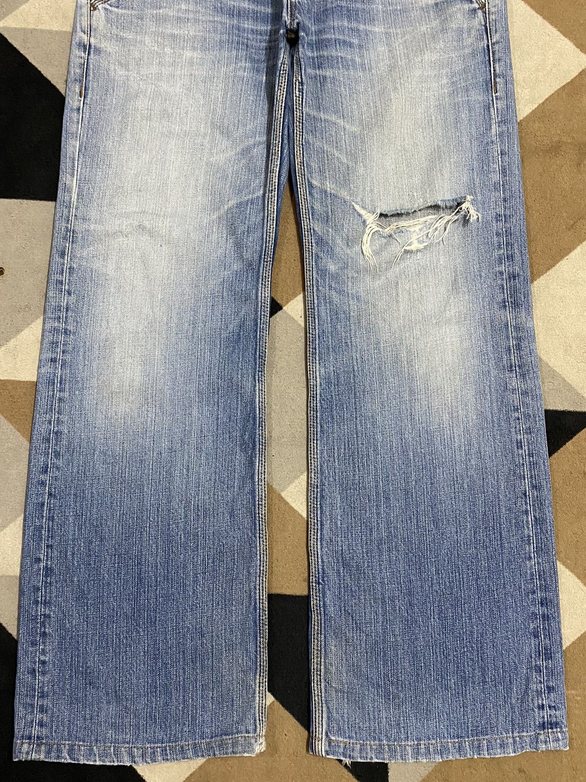 Japanese Brand Vintage Nicole Club Men Distressed Wide leg Jeans Size US 34 / EU 50 - 5 Thumbnail