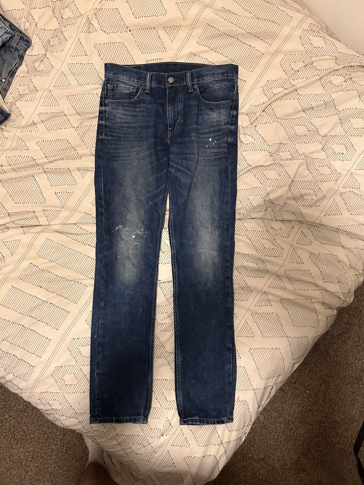 Levi's Vintage Clothing Levi’s 90’s paint splatter skinny jeans Size US 31 - 1 Thumbnail