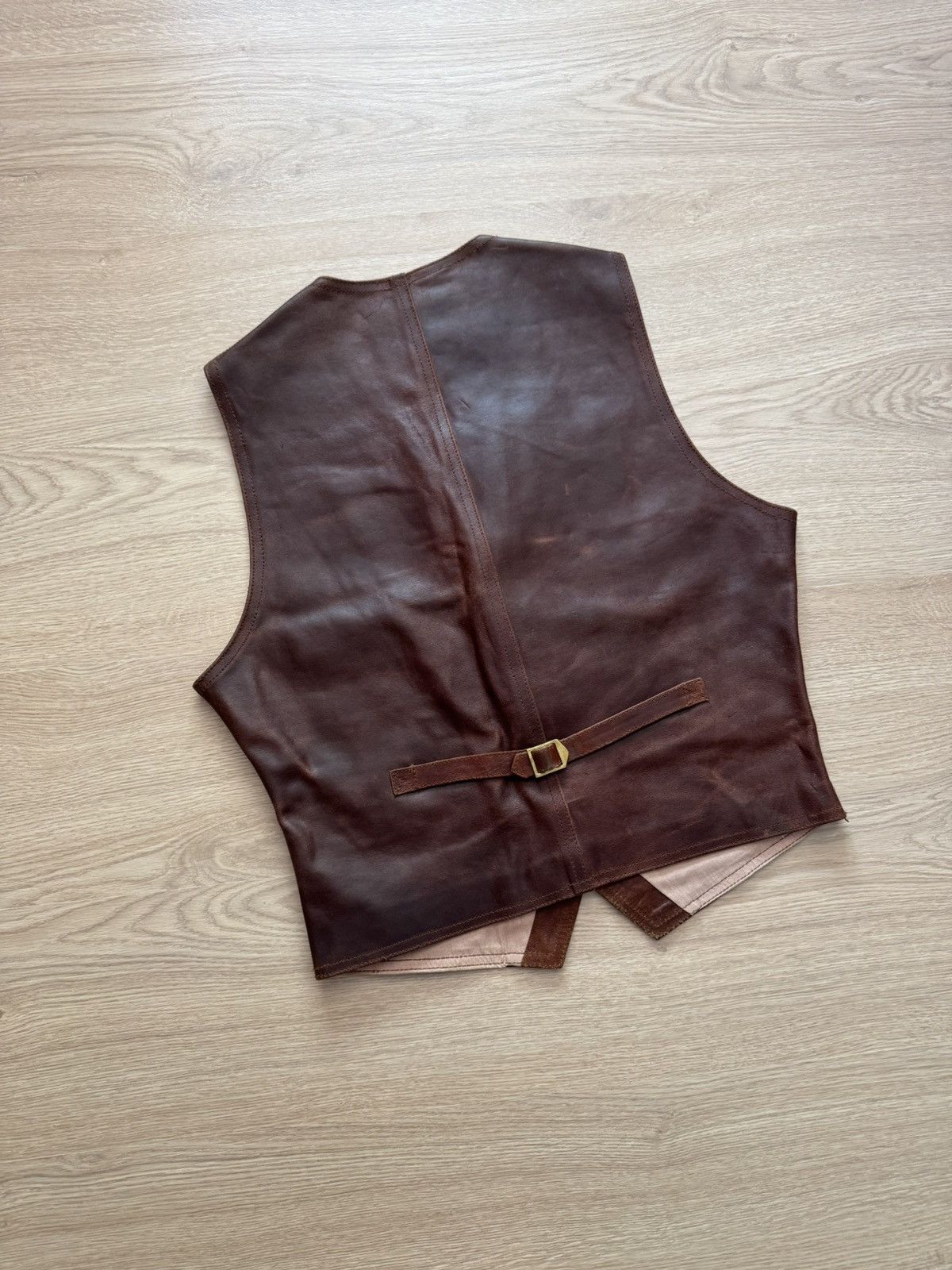 Genuine Leather Vintage 90’s Let’s Move Driver Jeans Leather Western Vest Size US M / EU 48-50 / 2 - 5 Thumbnail