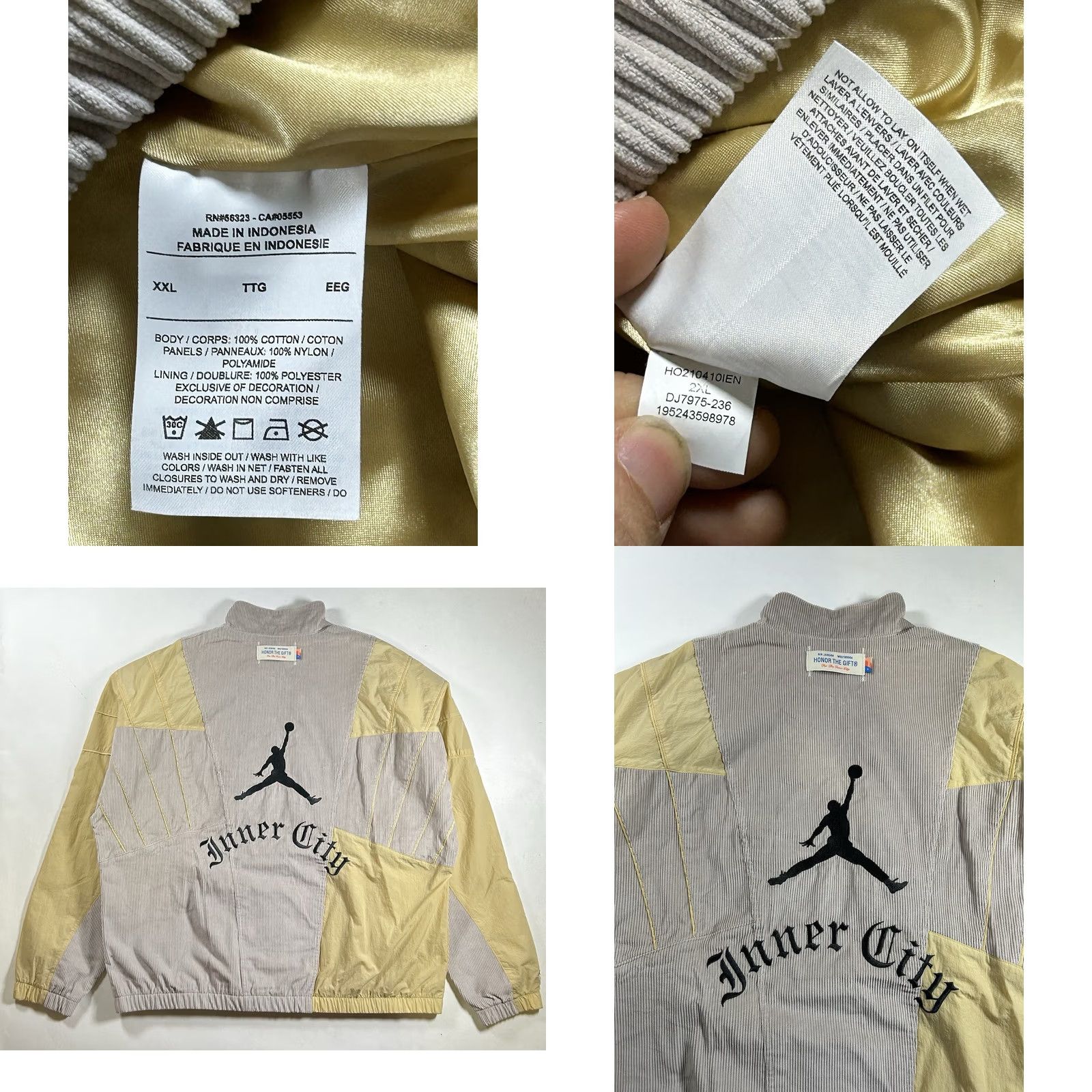 Jordan Brand Air Jordan x Honor The Gift Inner City Russell Westbrook Corduroy Jacket 2XL New Size US XXL / EU 58 / 5 - 9 Thumbnail